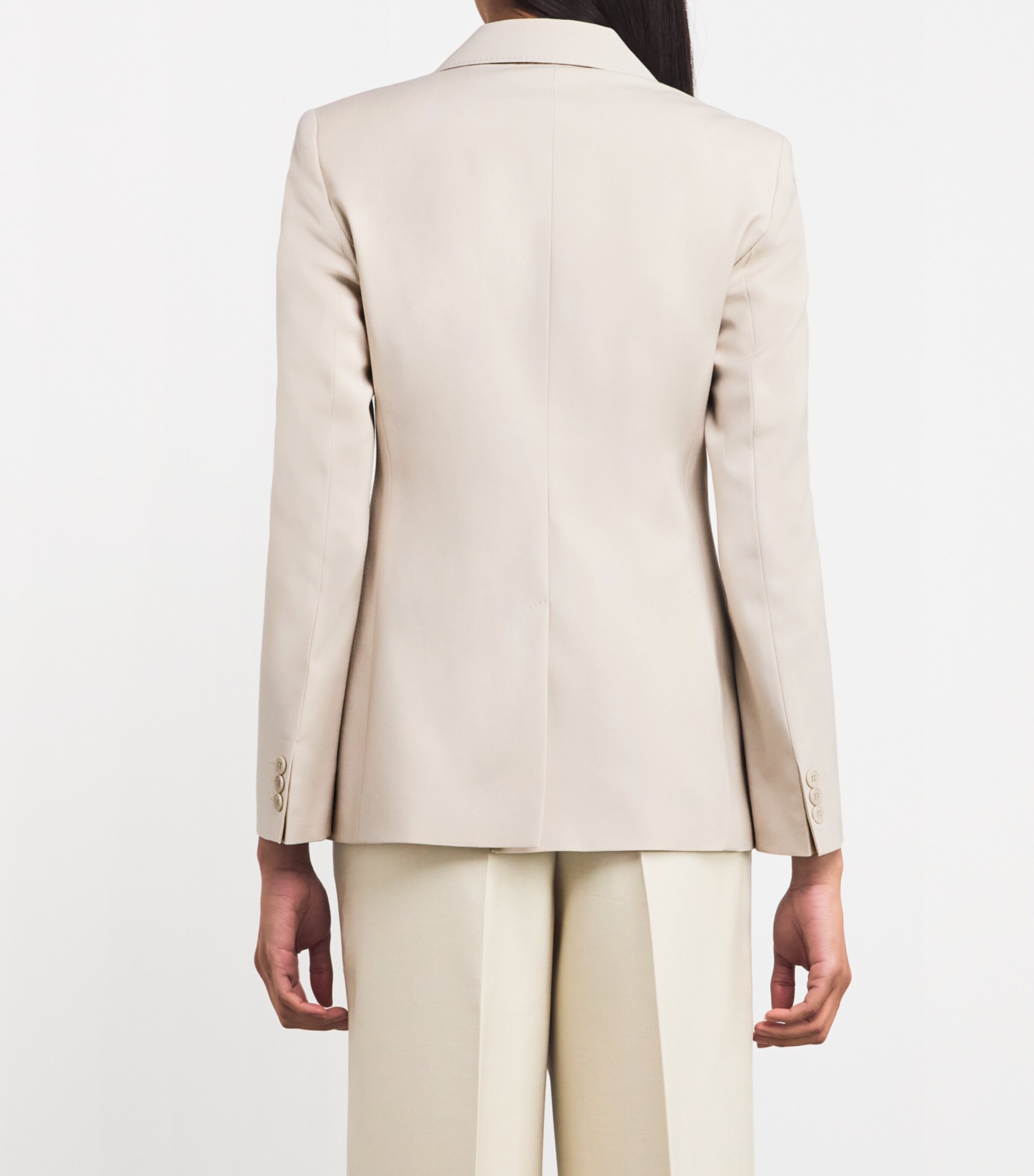 Virgin Wool Double-Breasted Blazer SAND Image 4