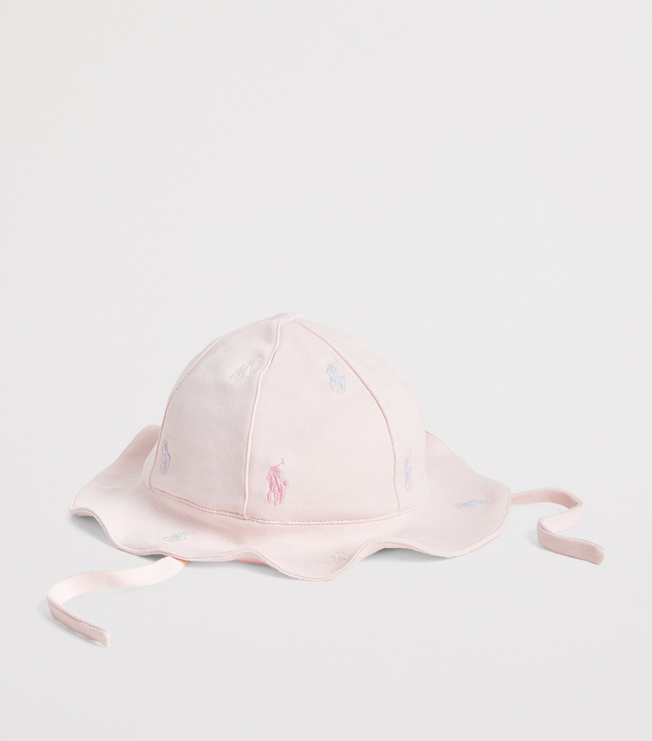 Ralph Lauren Kids Polo Pony Sun Hat Pink Image 2
