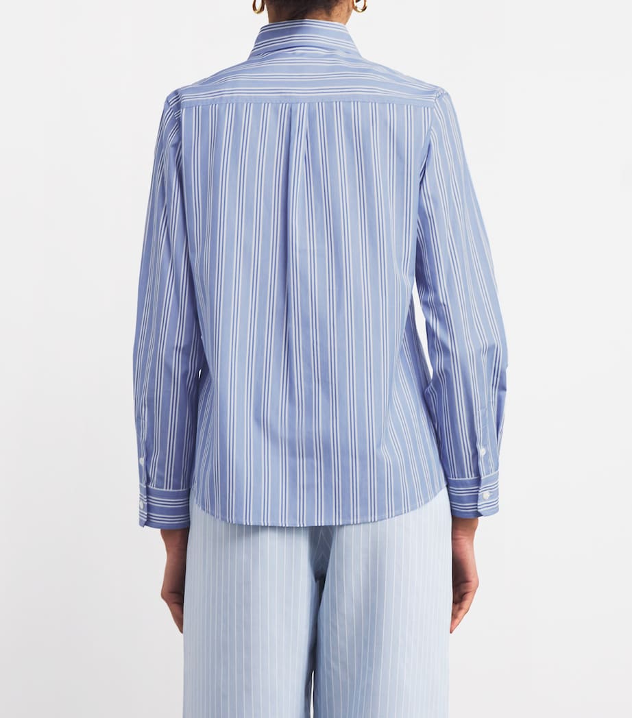 Cotton Poplin Stripe Shirt LIGHT BLUE Image 4