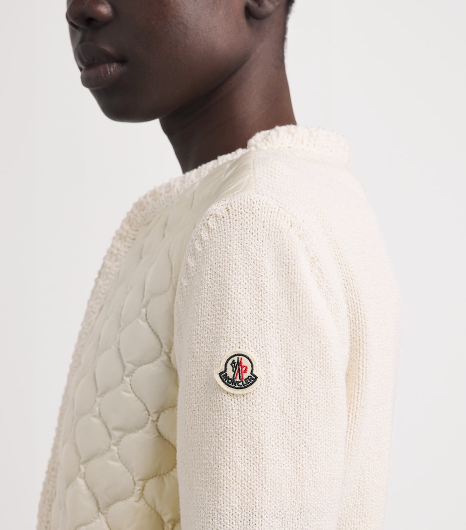 Moncler Womens Quilted Down Cardigan Image 3