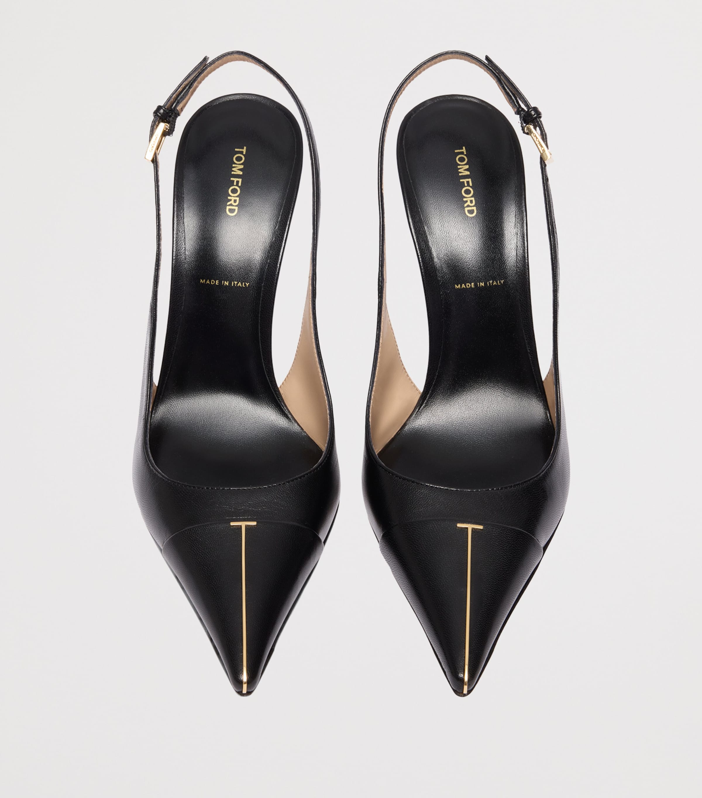 TOM FORD Womens Leather T Slingback Pumps Naa Image 4