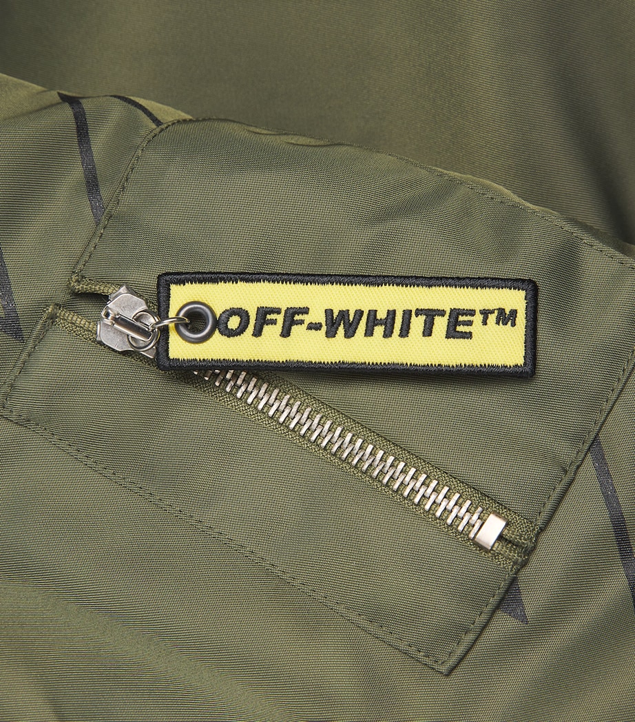 Off-White Kids Padded Bomber Jacket (4-12+ Years) Martini Olive Image 3