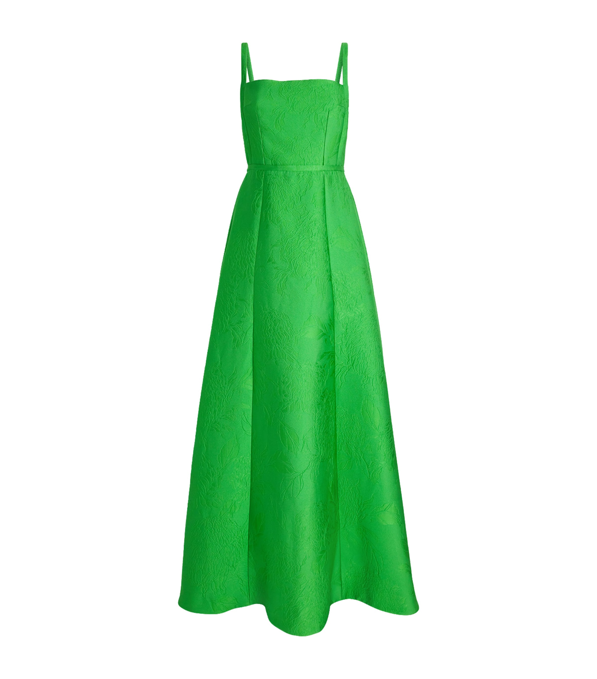Emilia Wickstead Satin Mathilde Gown In Green