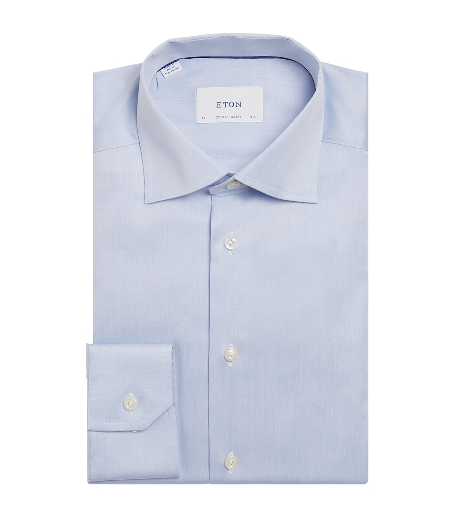 Cotton Contemporary Fit Shirt BLUE Image 1