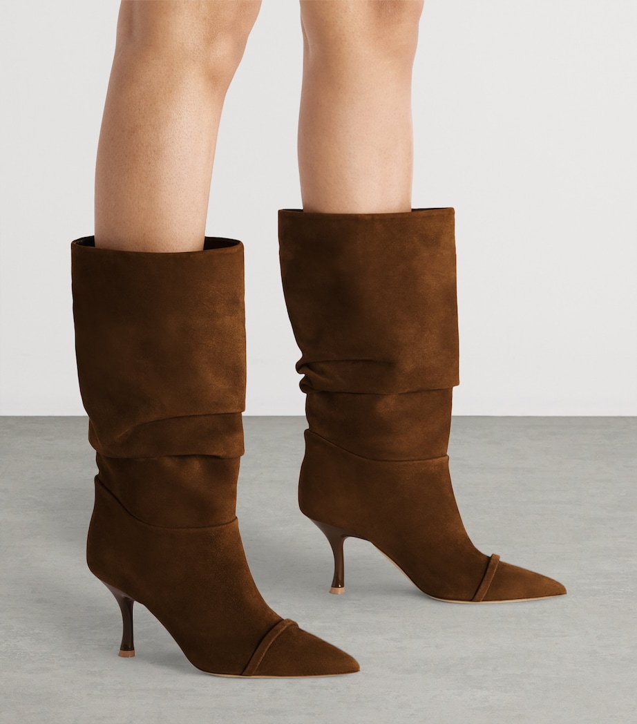 Malone Souliers Suede Isley Heeled Boots 70 Oak Image 2