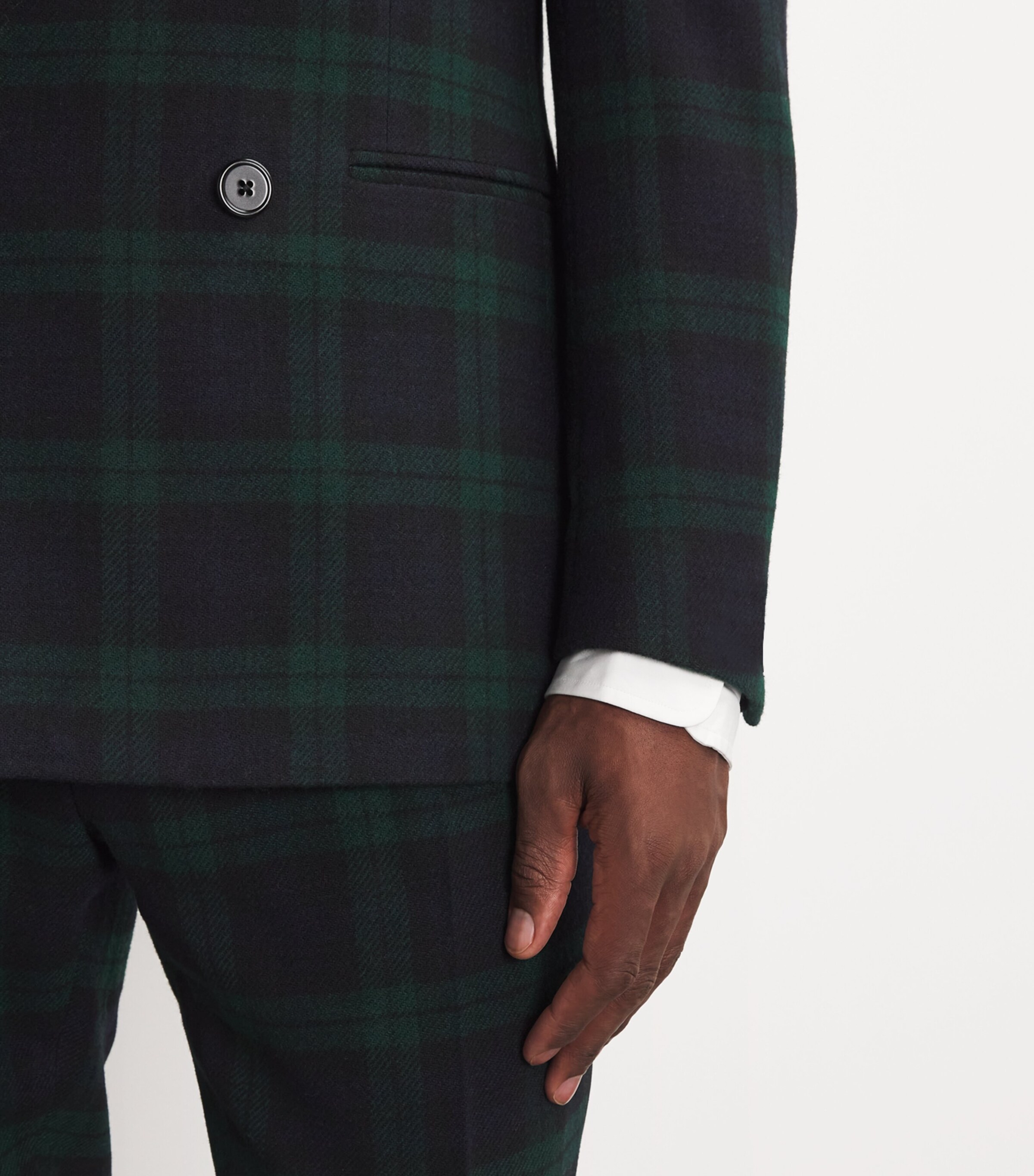 Wool Tartan 2-Piece Suit BLACK Image 8