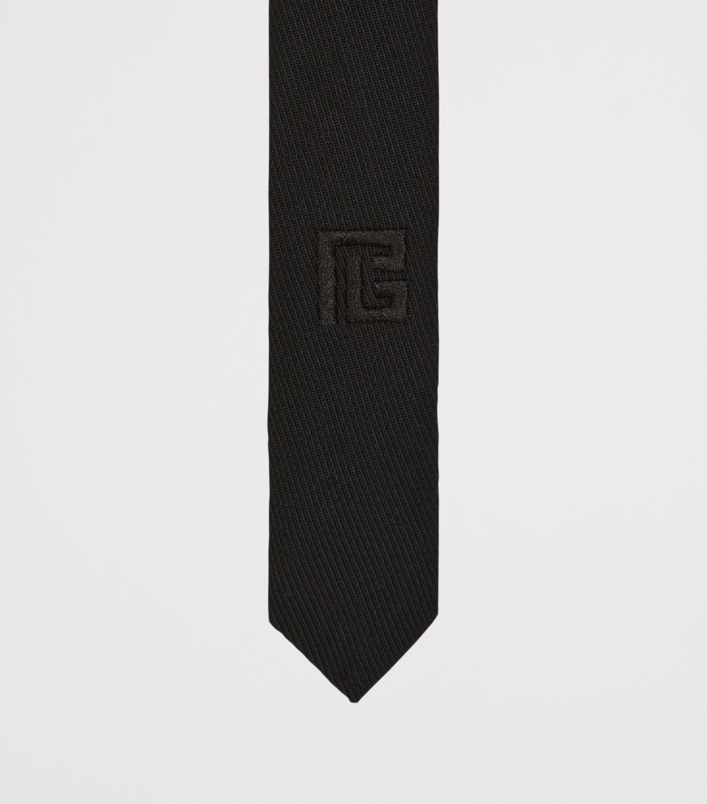 Virgin Wool PB Embroidered Tie 0PA NOIR Image 4