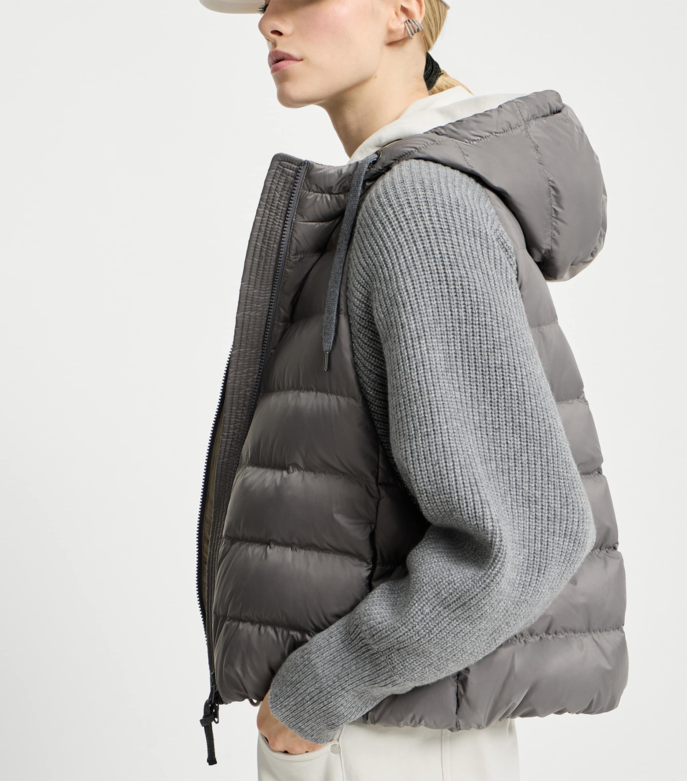 Brunello Cucinelli Womens Down Water-Resistant Padded Jacket Image 4
