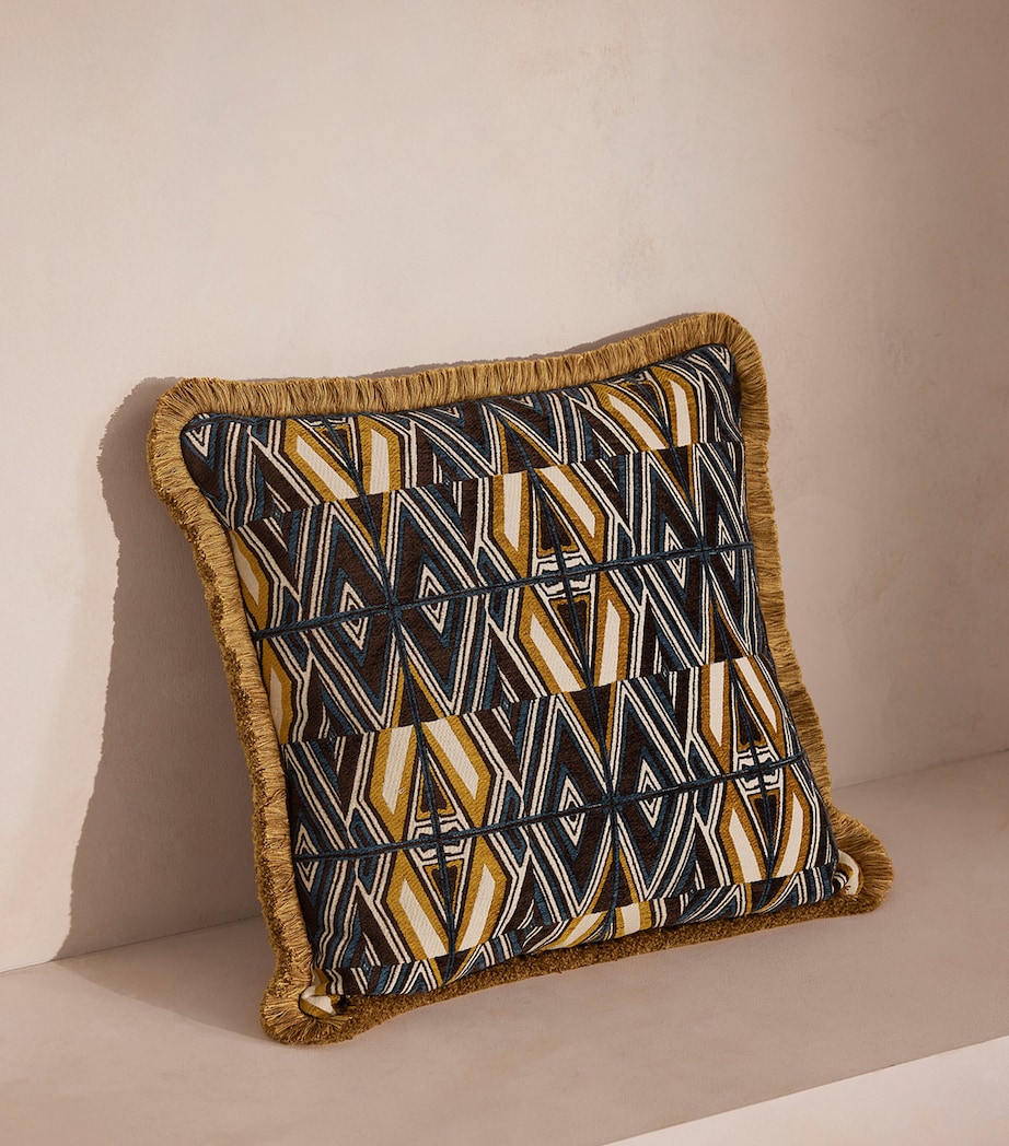 Soho Home Jacquard Aspen Square Cushion (50cm x 50cm) Yellow Image 3