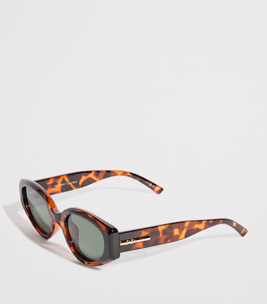 Le Specs Tortoiseshell Oval Sunglasses Trtkhk Mon Polarized Image 2