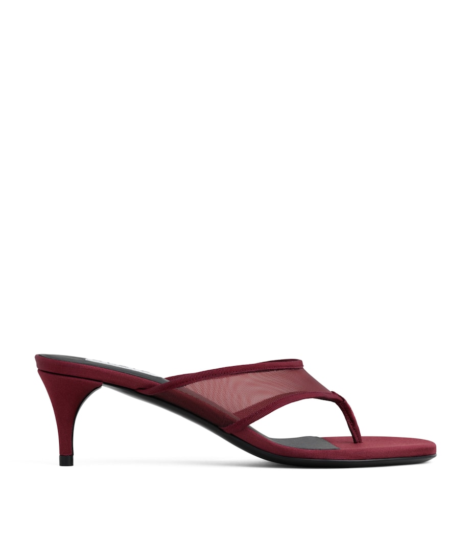 Alaïa Mesh Thong Mules 55 Bordeaux Image 1