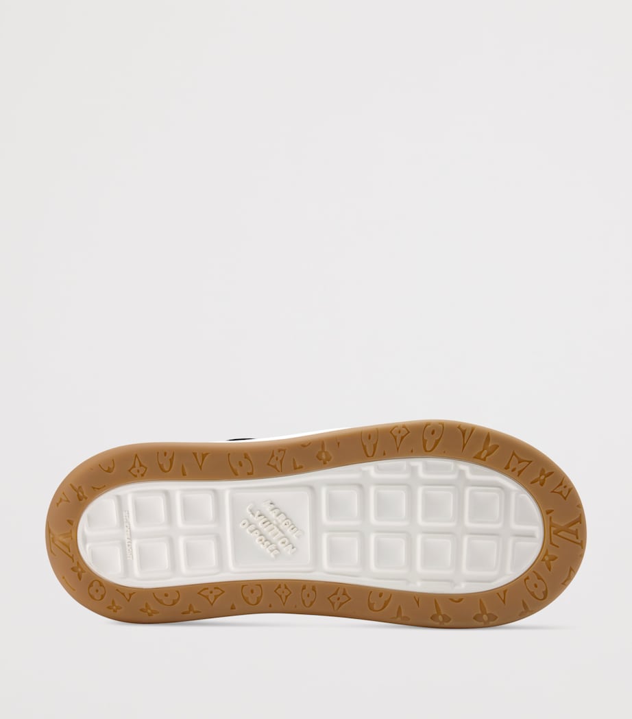 Suede Tilted Low-Top Sneakers BLACK Image 6