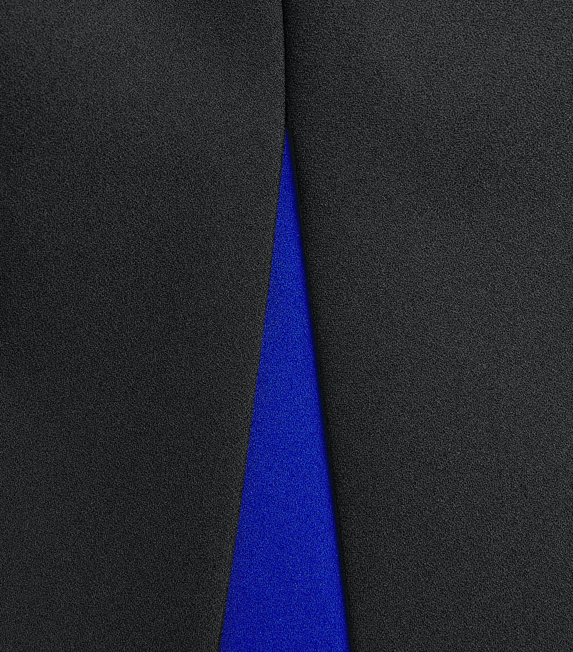 Crepe Amel Pencil Midi Skirt BLACK/PERSIAN BLUE Image 5