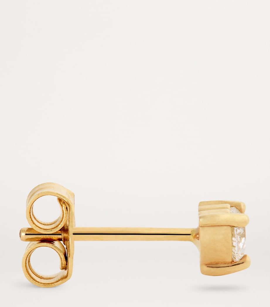 Jennifer Meyer Yellow Gold and Diamond Edith Heart Earrings Yellow Gold Image 4