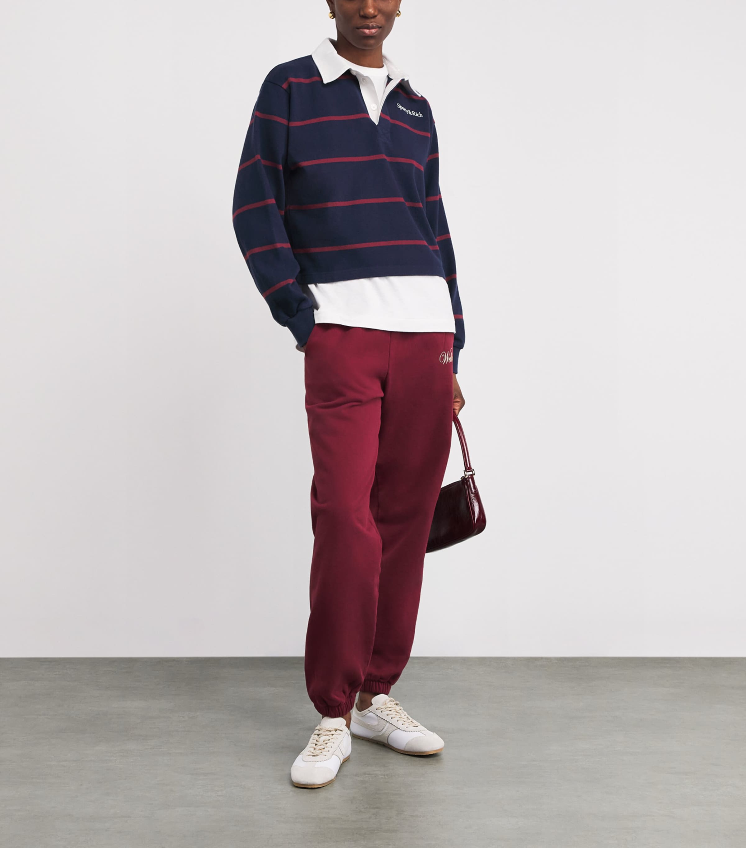 Cotton Rugby Polo Shirt 3980 DRK NVY/WH/MERL Image 2