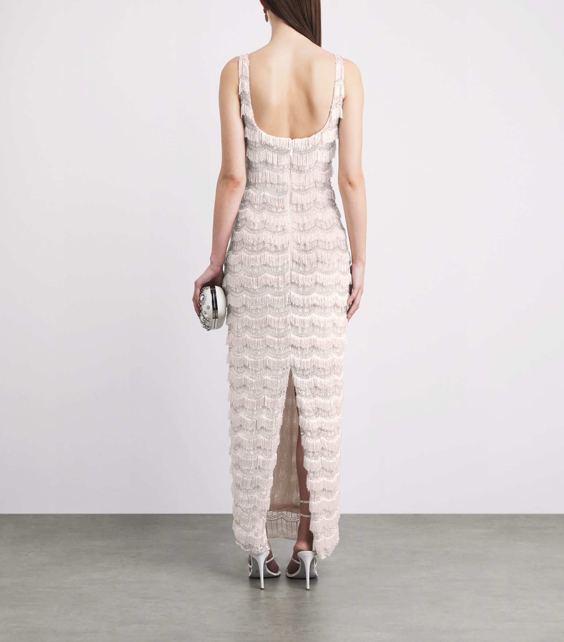 Rachel Gilbert Womens Embellished Sadie Gown Ivory Image 4