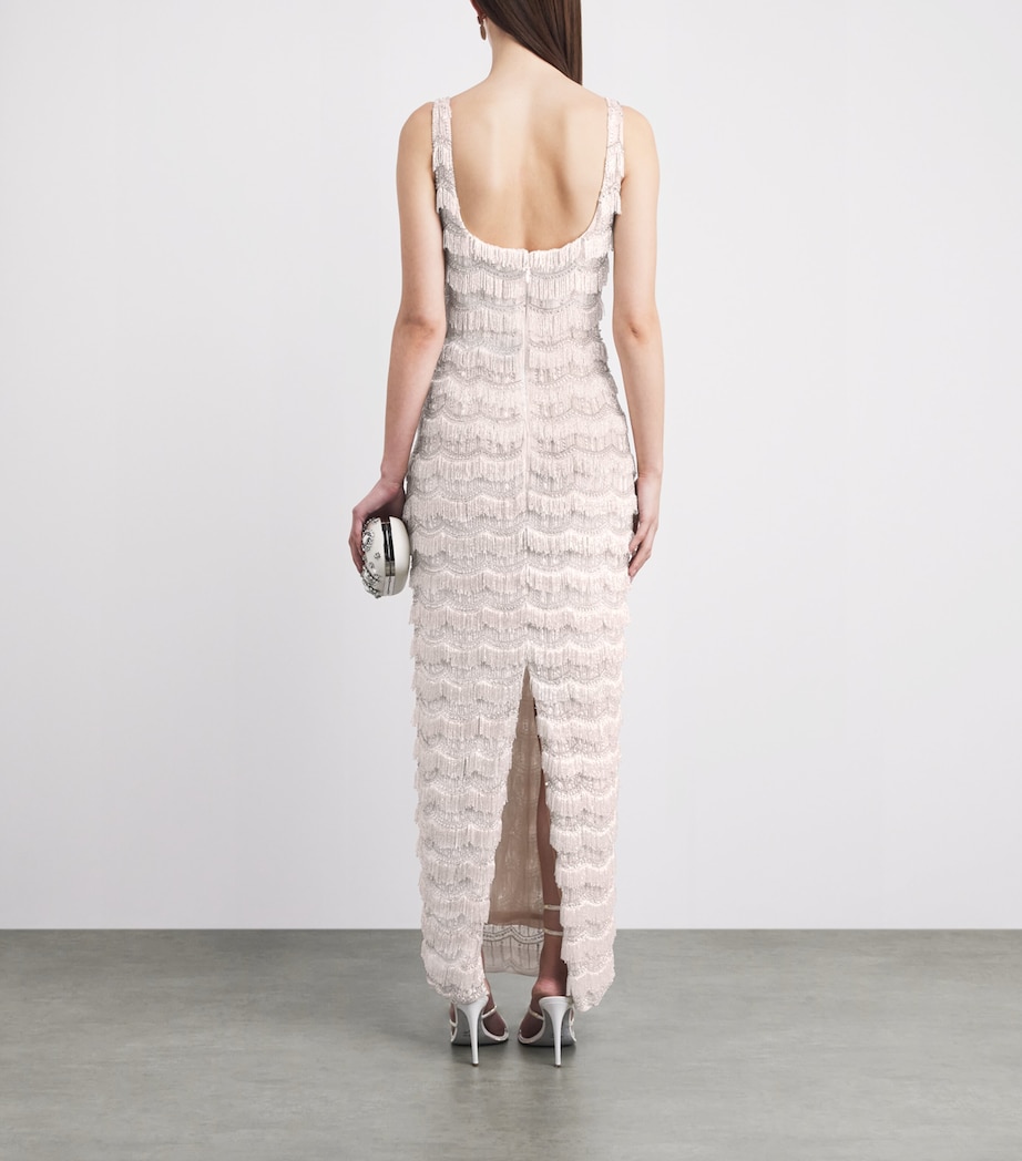 Rachel Gilbert Womens Embellished Sadie Gown Ivory Image 4