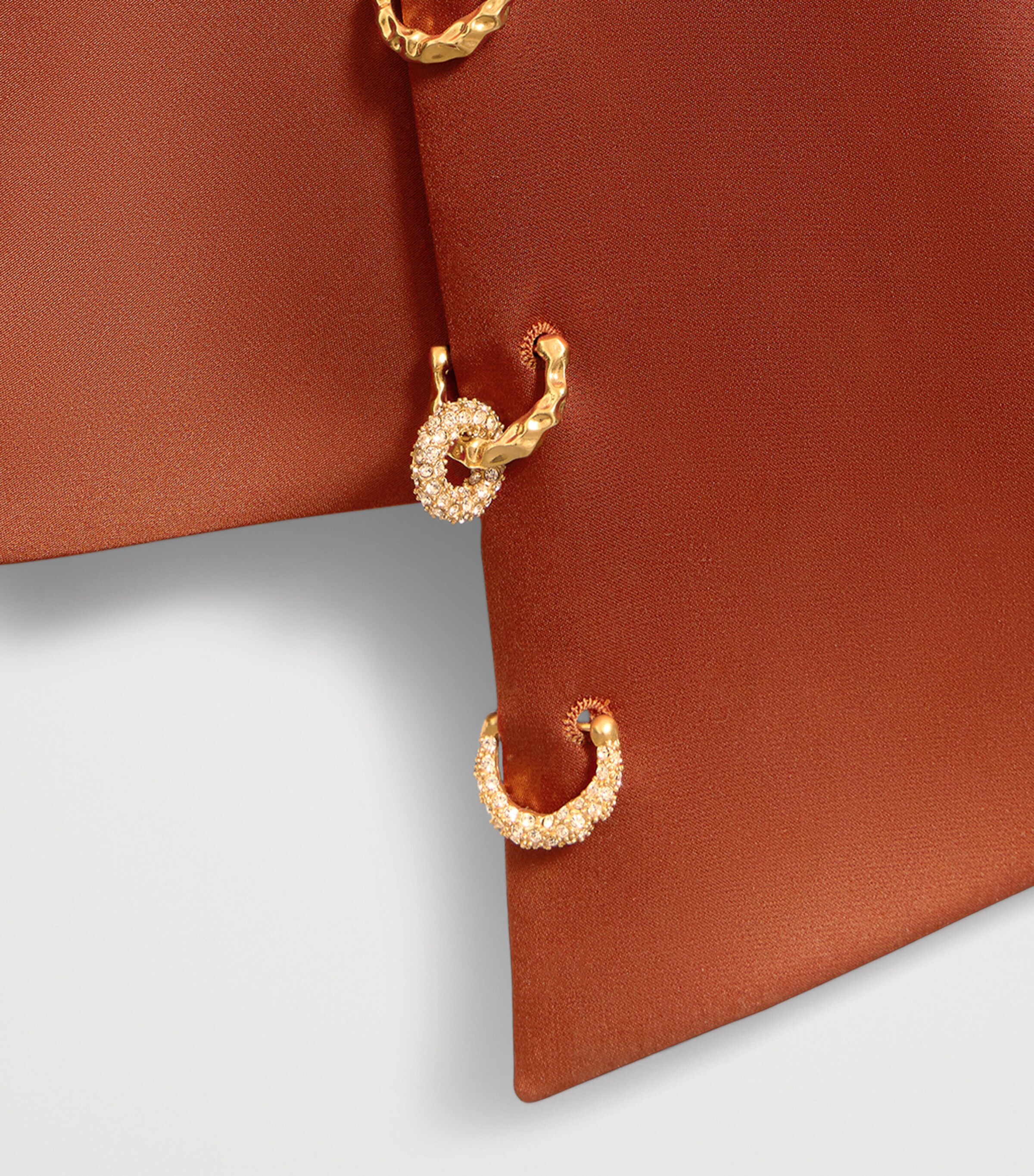 Schiaparelli Womens Silk Scarf Midi Dress Rust Image 7