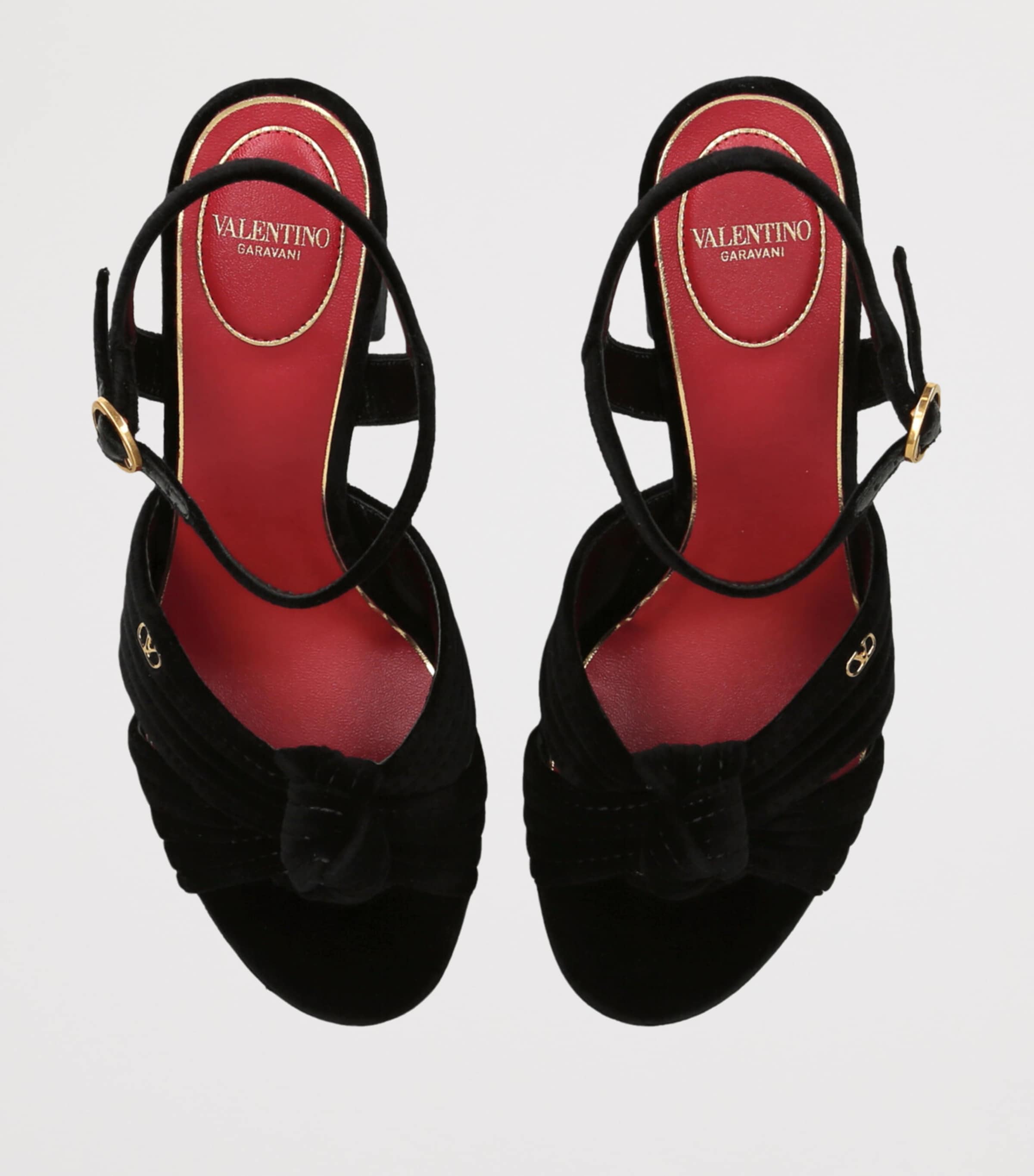 Velvet Crasher Platform Sandals 125 BLACK Image 4