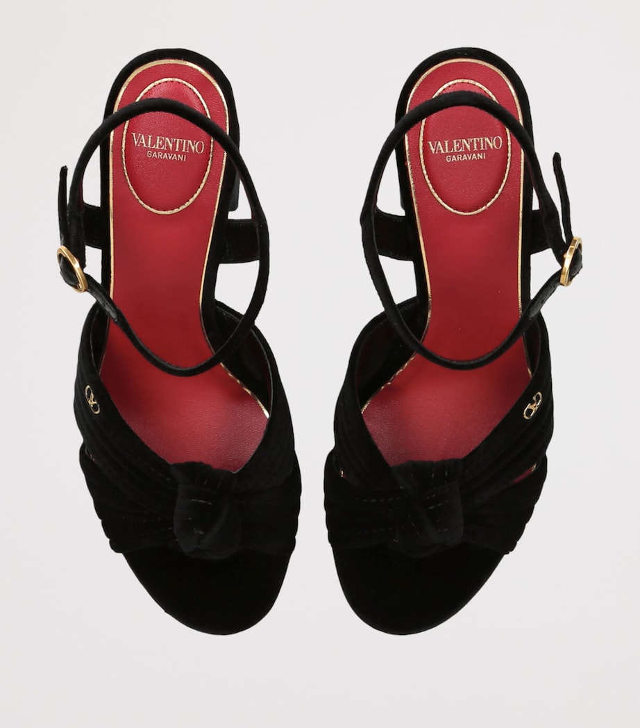 Velvet Crasher Platform Sandals 125 BLACK Image 4