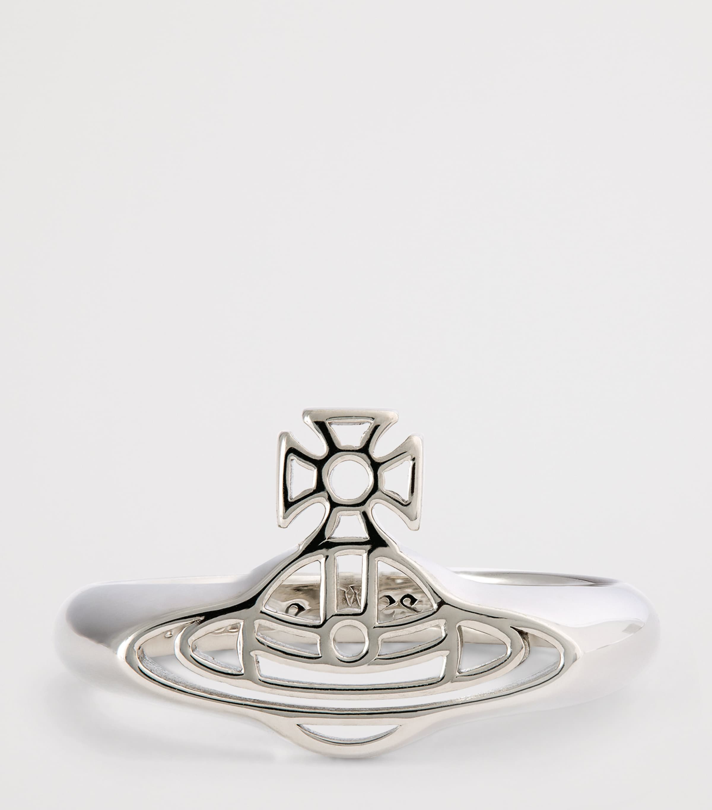 Orlando Ring in ANTIQUE-PLATINUM-WHITE-CZ | Vivienne Westwood®