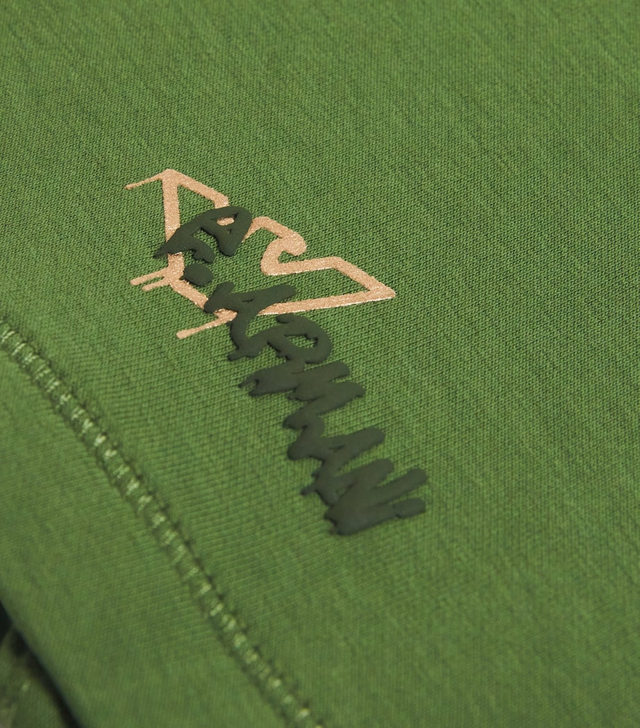 Logo Print Sweatshorts (4-16 Years) U7173VINEYARD GREEN Image 4