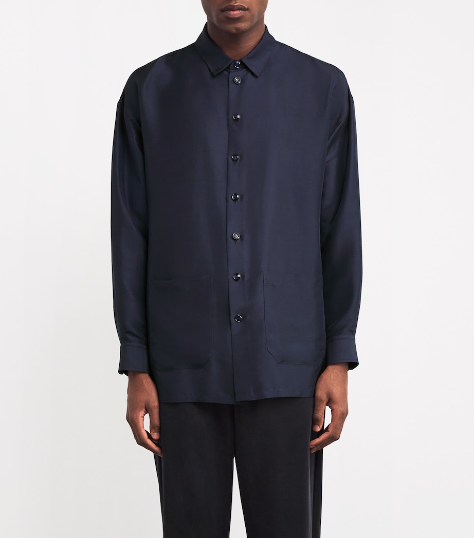 Silk Patch-Pocket Shirt UB102 Image 3