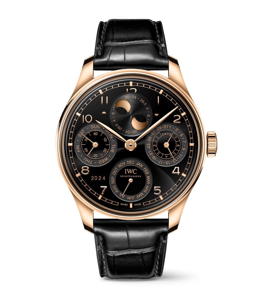 Rose Gold Portugieser Perpetual Calendar Watch 44mm BLACK Image 1