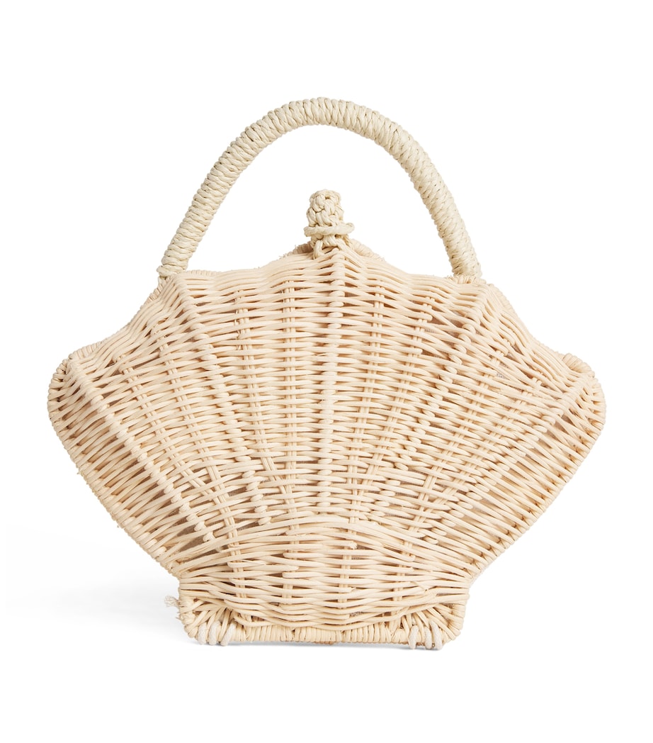 MARLO Straw Woven Shell Bag Natural Image 1
