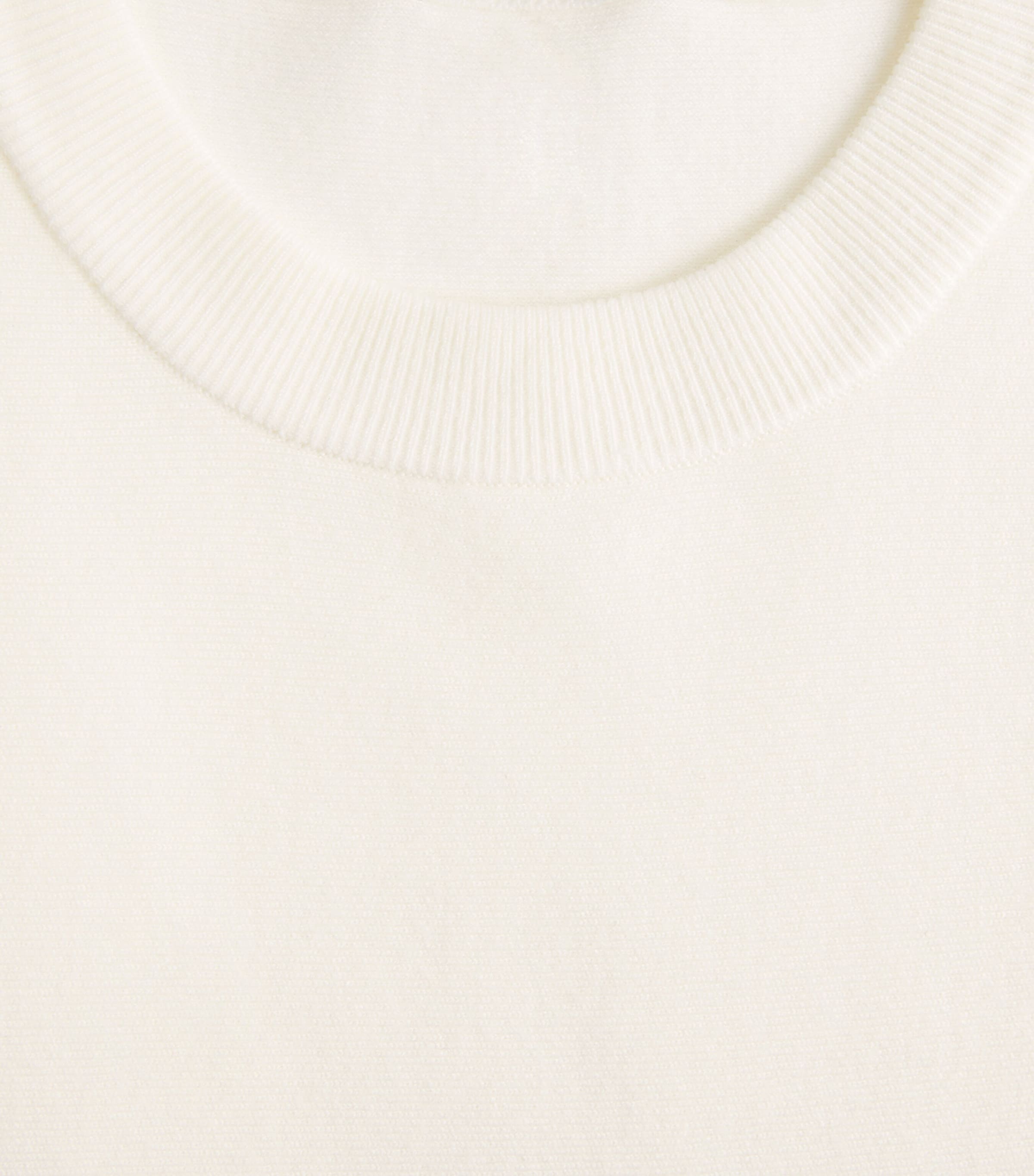 ME+EM Womens Stretch-Wool Ribbed T-Shirt Cream Image 6