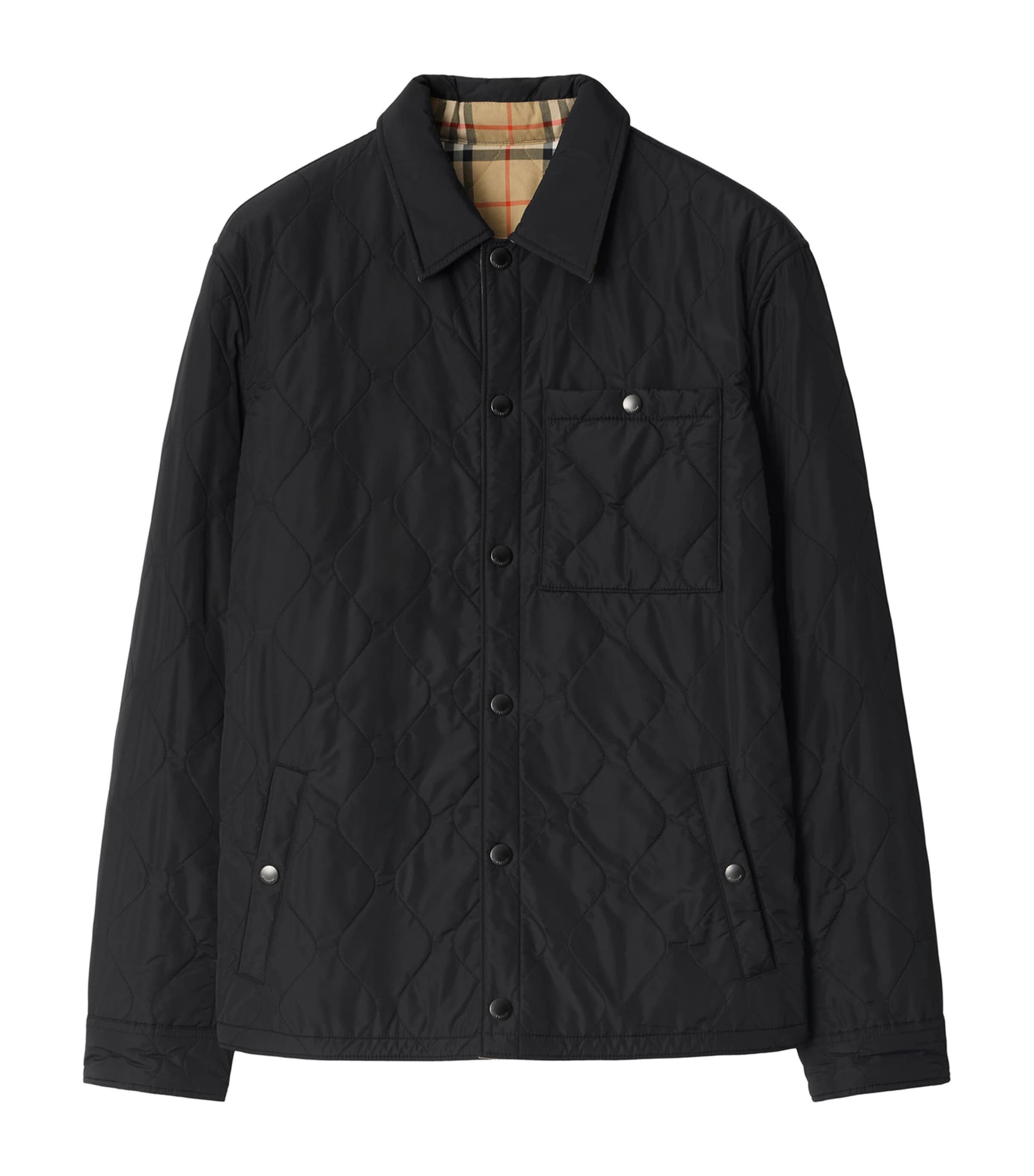 Reversible Quilted Jacket BLACK Image 1