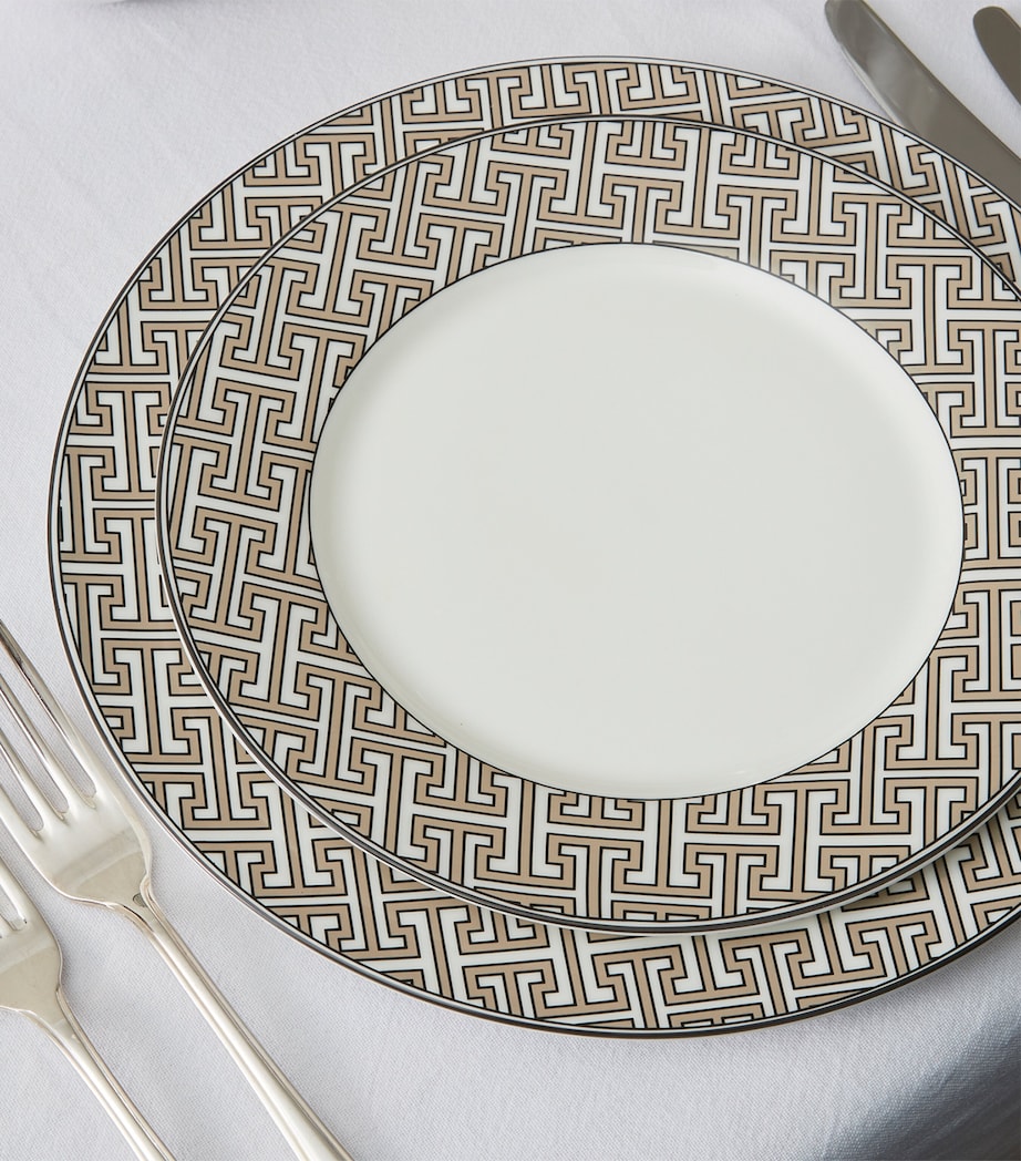 Set of 2 Maze Dinner Plates (26cm) TRUFFLE Image 2