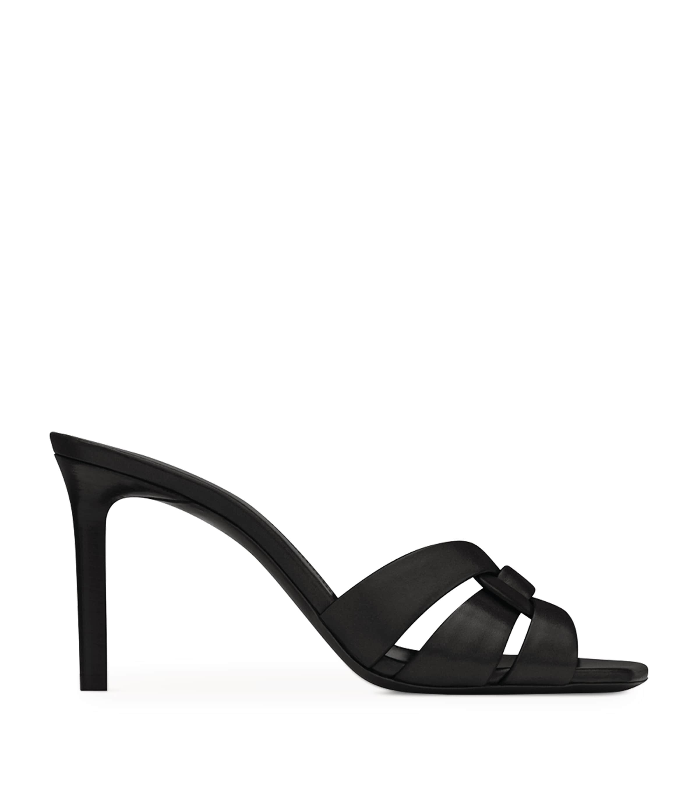 Saint Laurent Leather Tribute Heeled Mules 85 Image 1