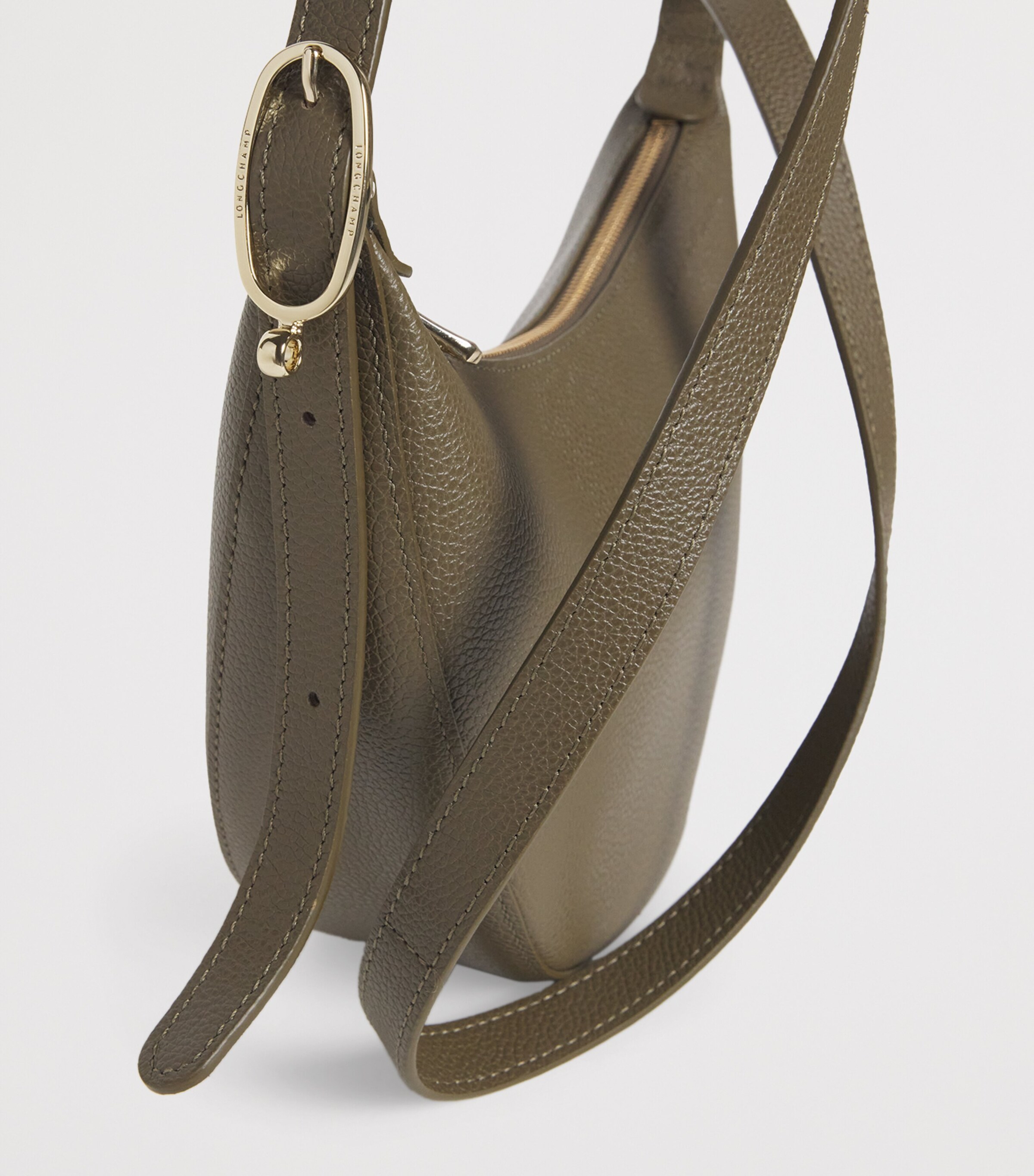 Longchamp Small Leather Le Foulonné Cross-Body Bag Caper Image 6