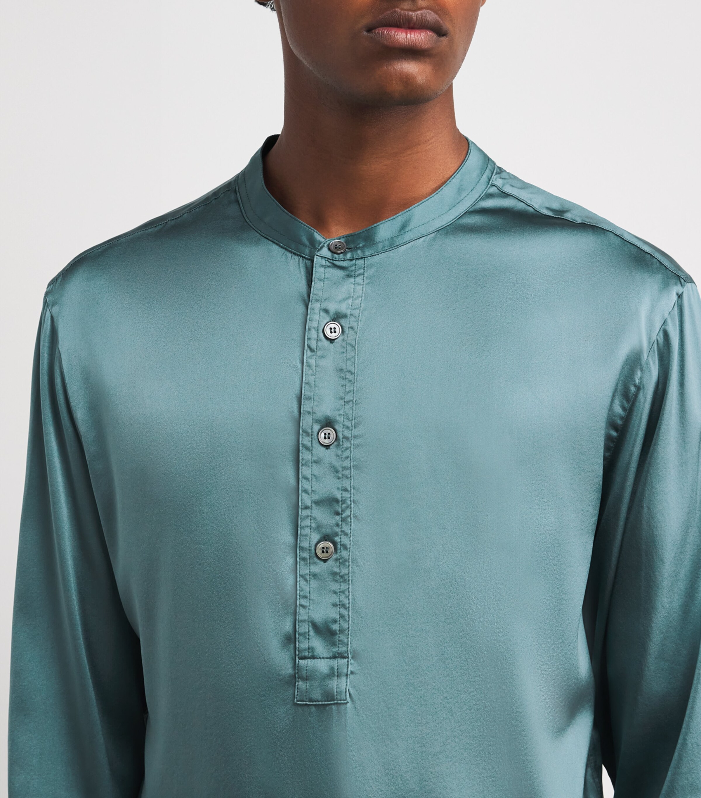 TOM FORD Silk Henley Pyjama Top | Men Clothing | Nightwear | Pyjamas | Loungewear | T-Shirts | Long Sleeve T-Shirts | Designers | Tom Ford TOM FORD Silk Henley Pyjama Top | Men Clothing | Nightwear | Pyjamas | Loungewear | T-Shirts | Long Sleeve T-Shirts | Designers | Tom Ford
