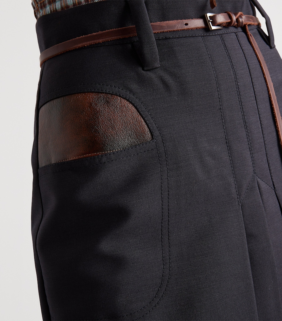 Mohair-Wool Midi Skirt F0008 Image 4