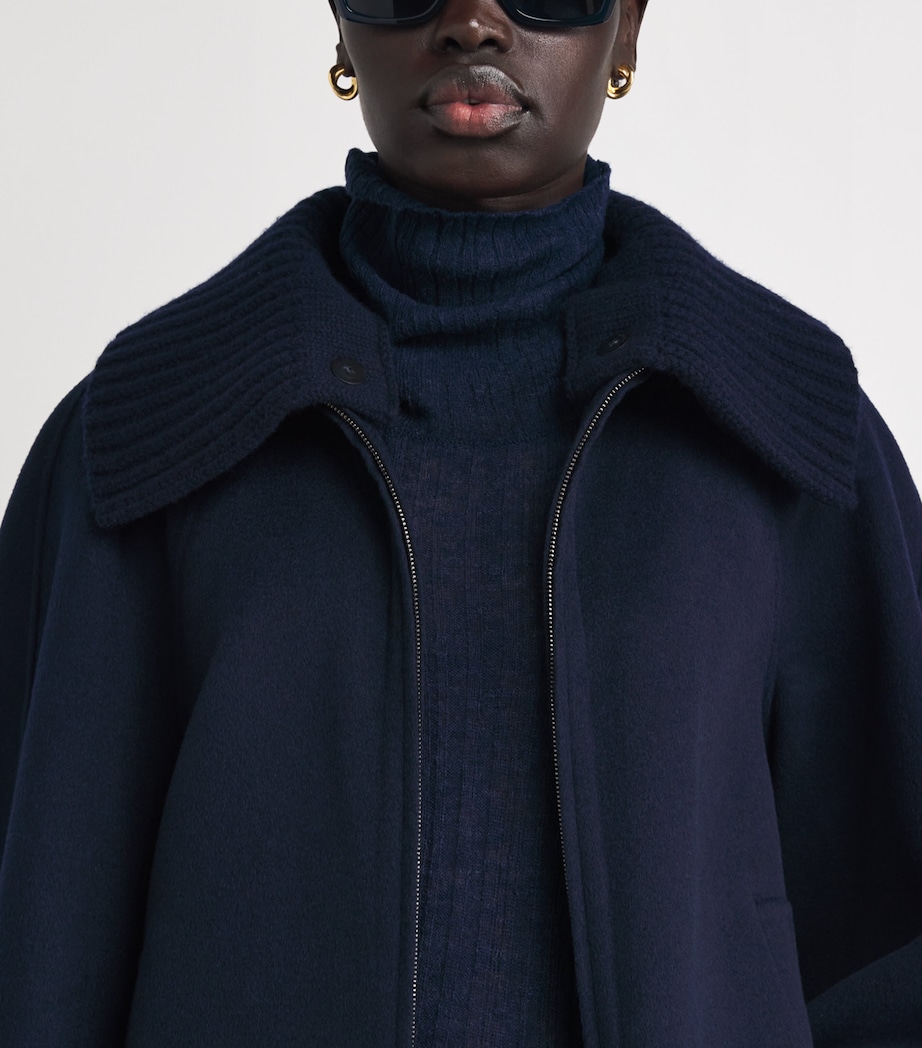 Joseph Womens Wool-Cashmere Cooksey Jacket Indigo Image 6
