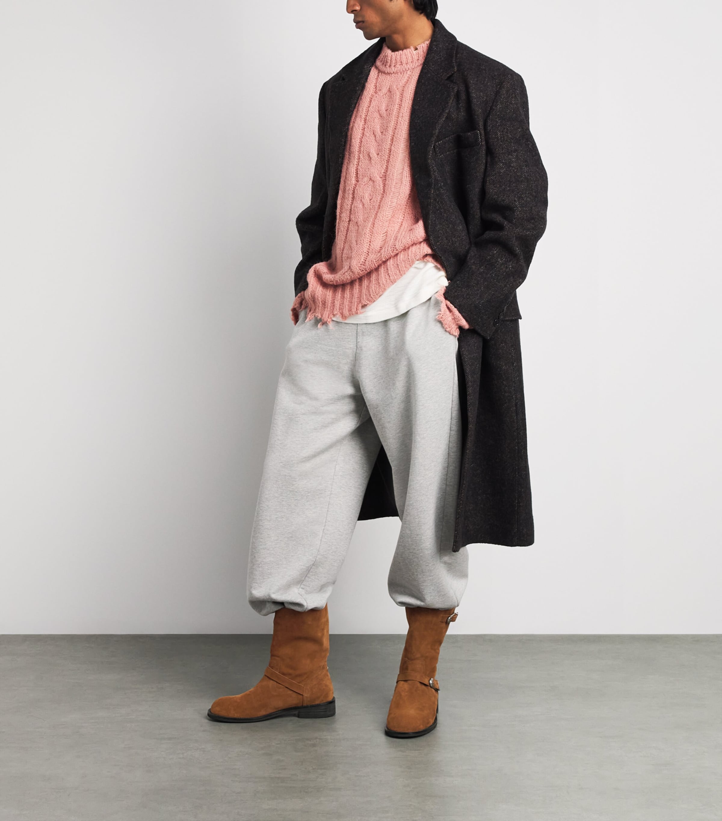System Suede Buckle Ankle Boots Camel Image 4