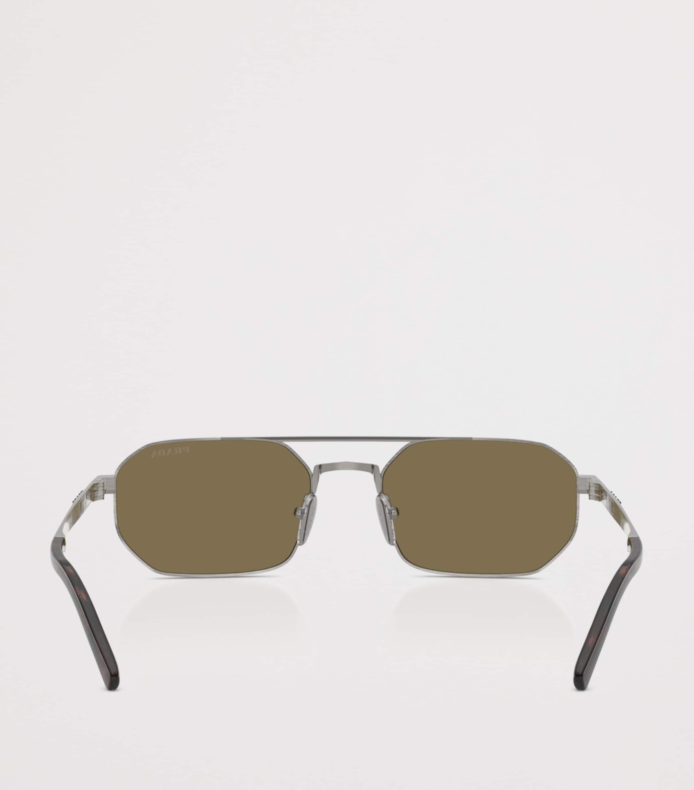 Prada Metal Irregular Sunglasses Grey Image 4
