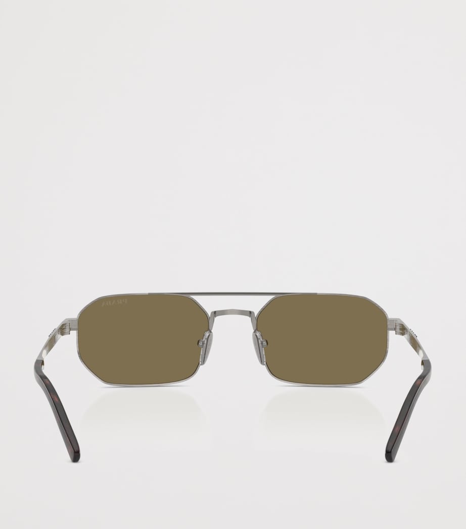 Prada Metal Irregular Sunglasses Grey Image 4