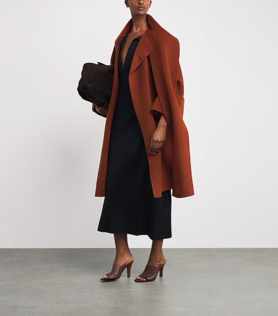 Cashmere Cunardier High Neck Coat CINNAMON Image 2