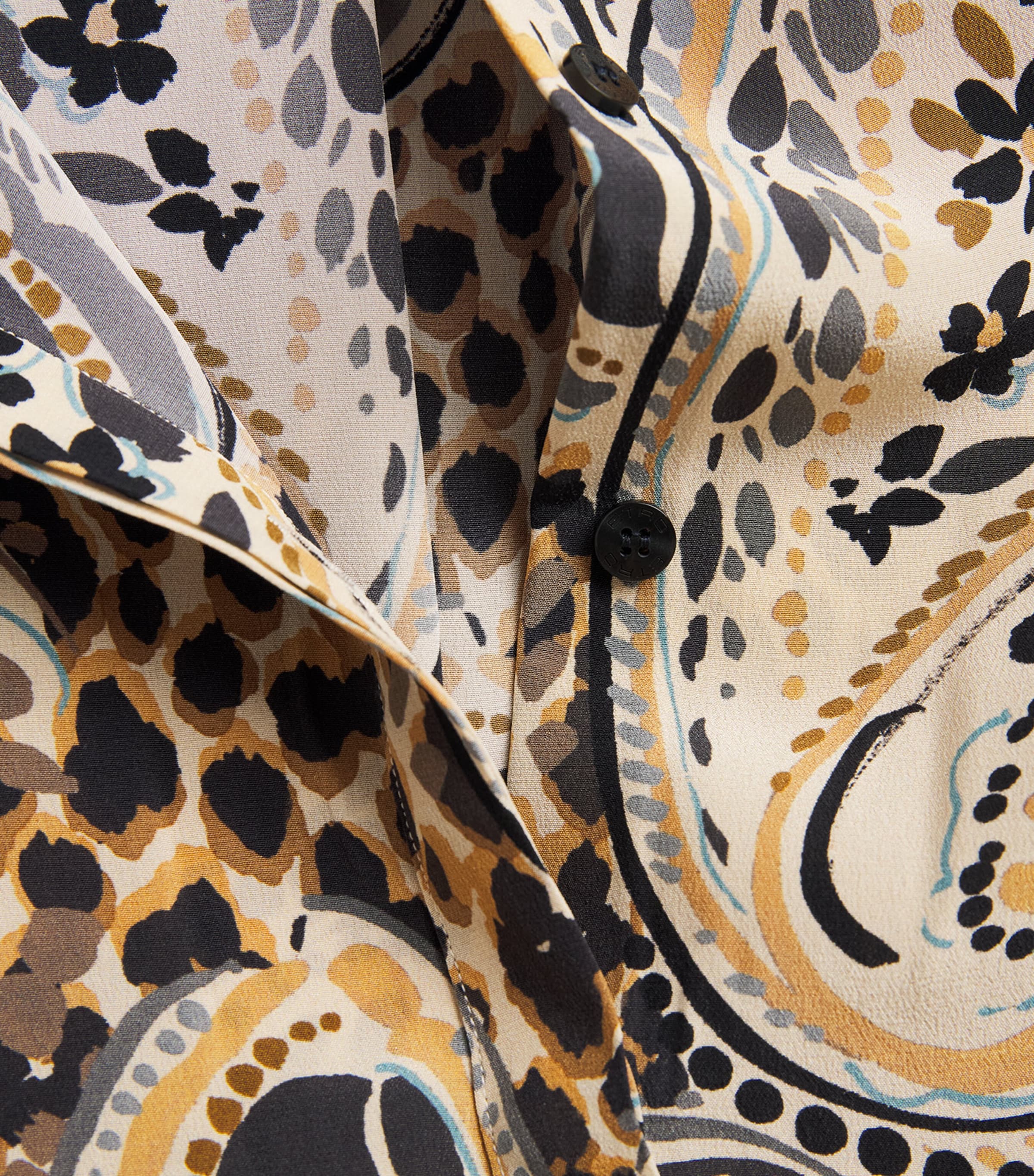 Etro Womens Silk Leopard Shirt Beige Image 6