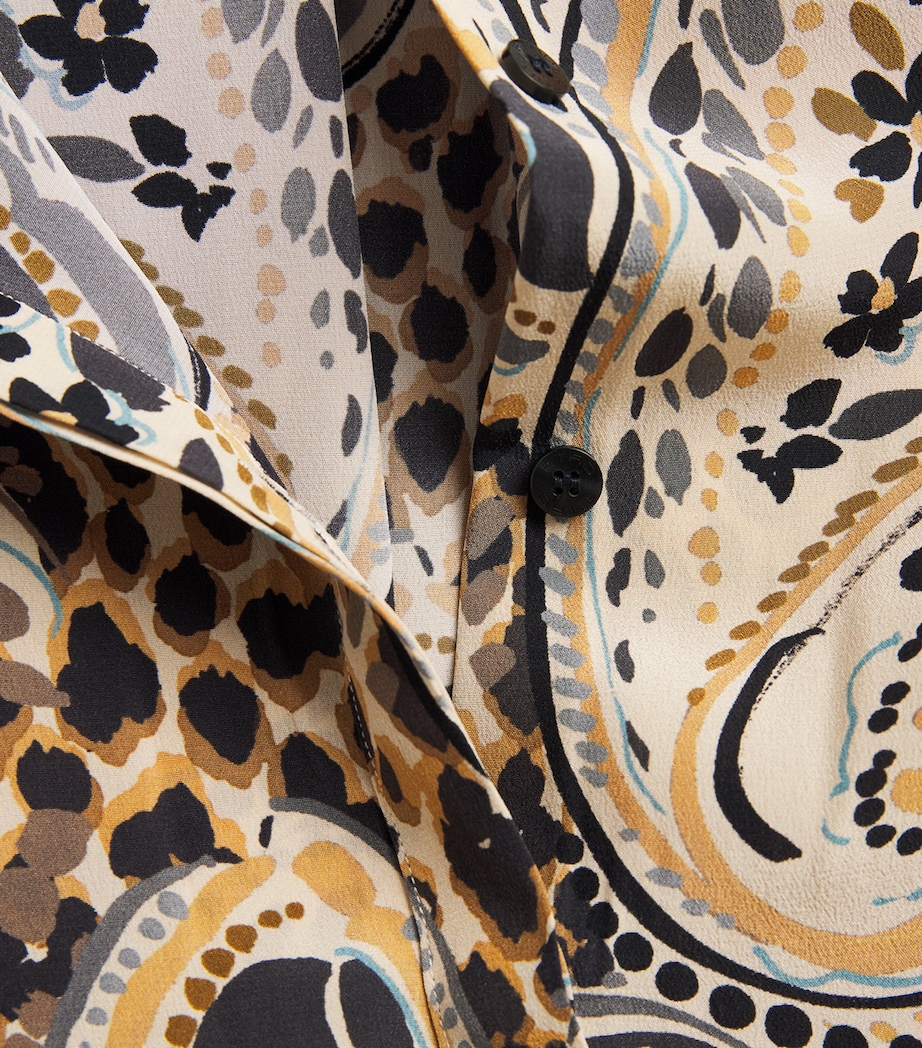 Etro Womens Silk Leopard Shirt Beige Image 6