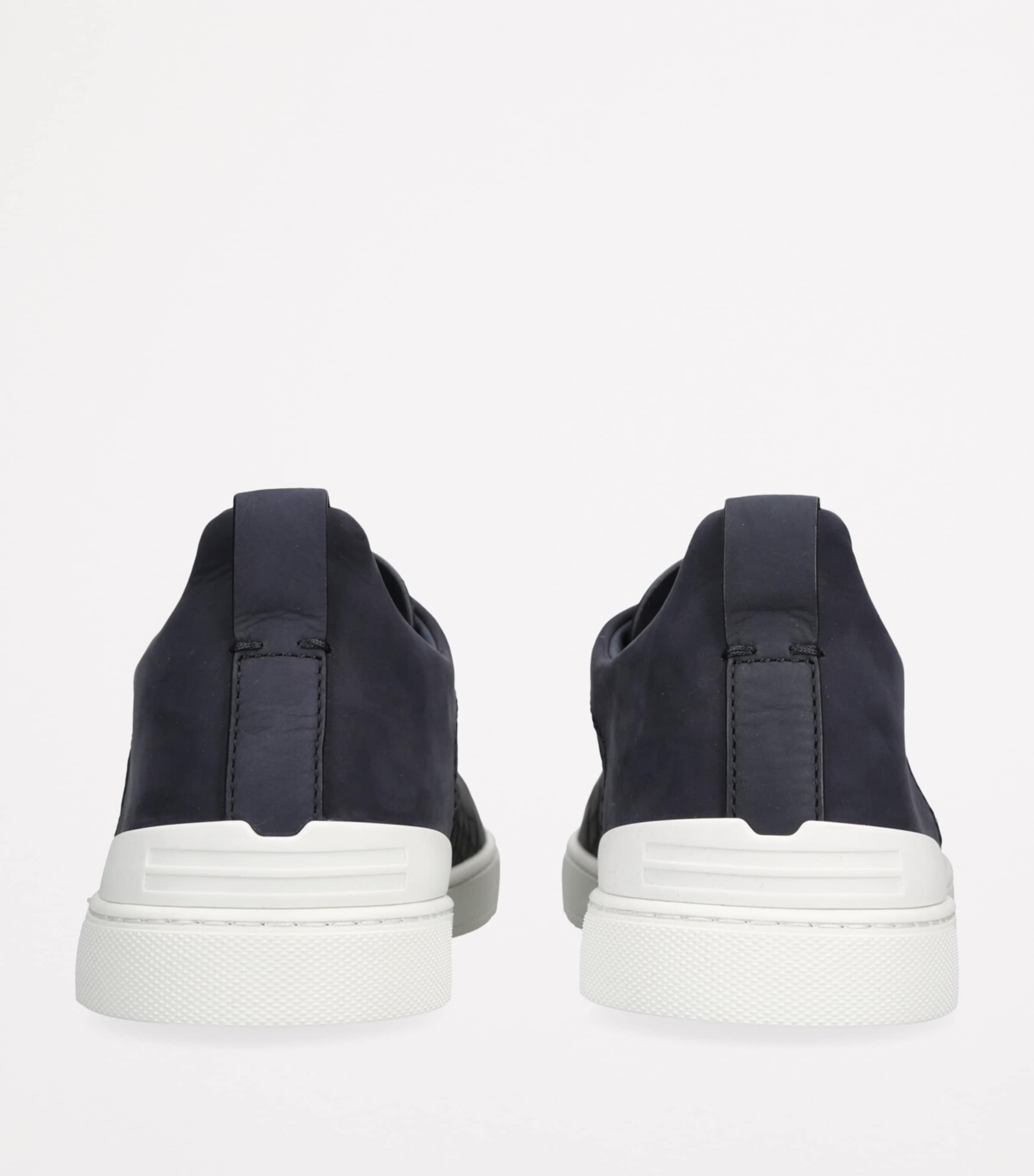 Crocodile Leather Triple Stitch SECONDSKIN Sneakers BLUE/DARK Image 2