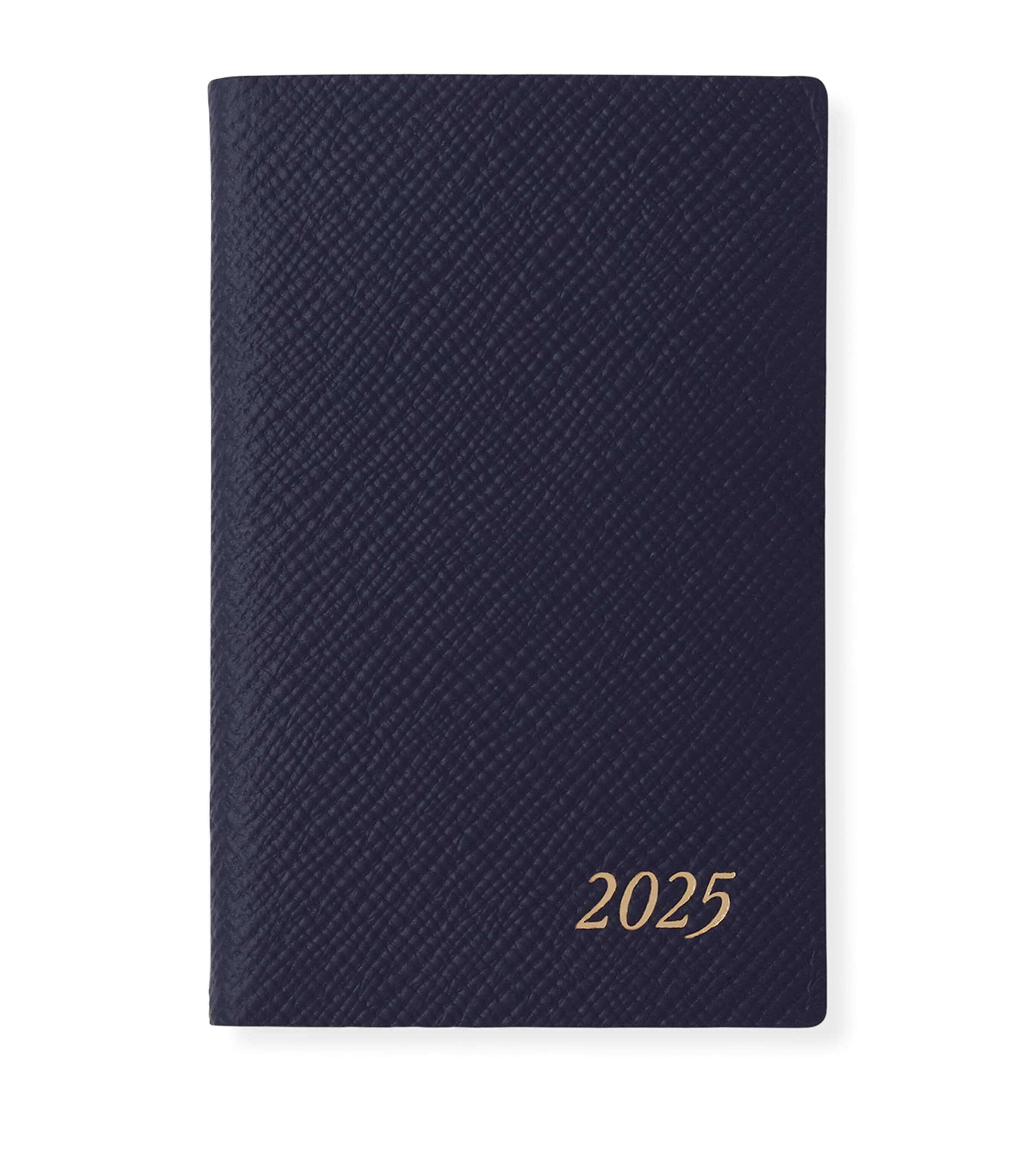 Smythson Panama Leather Wafer Diary In Navy