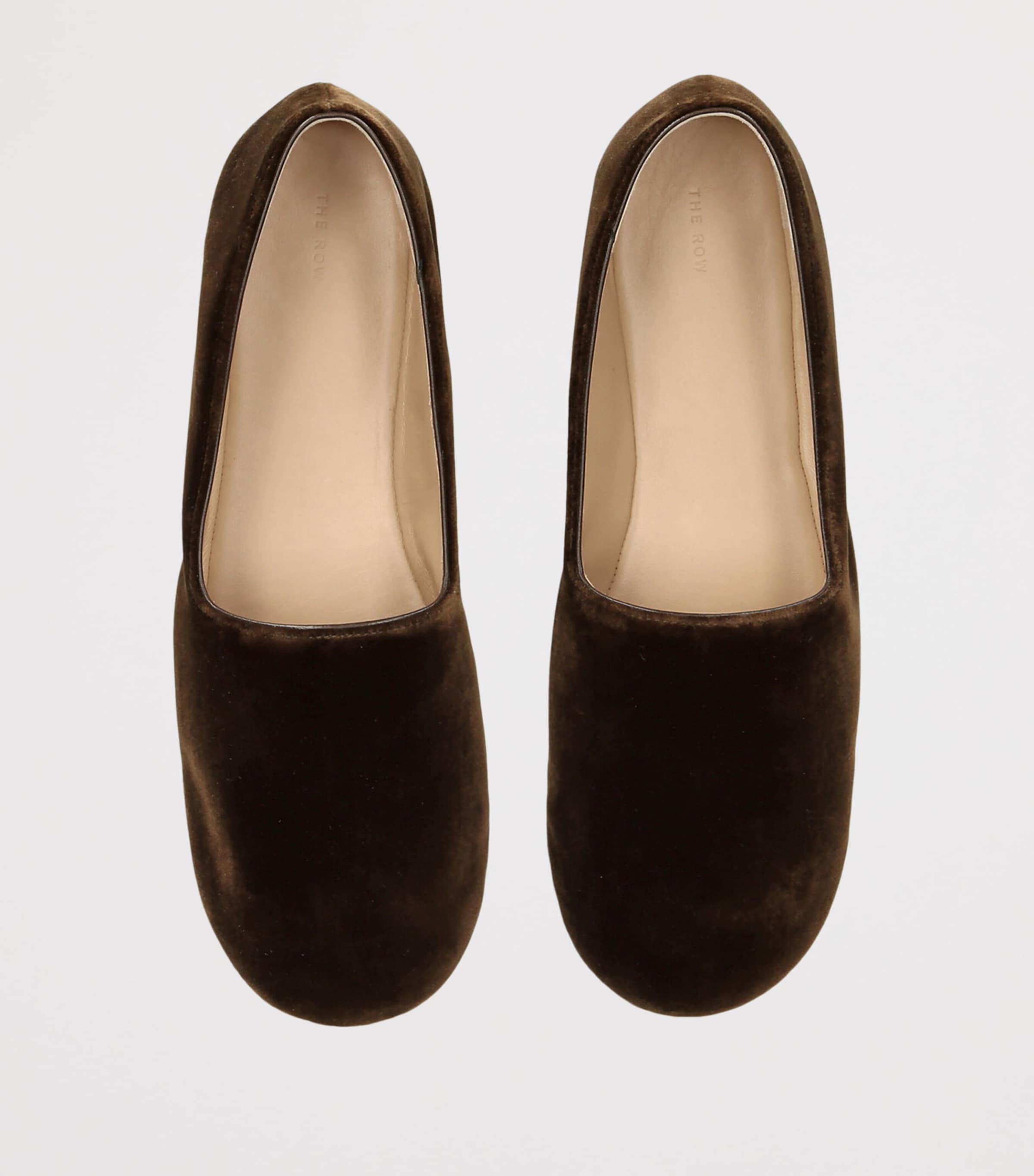 The Row Ponti Velvet Slippers Brown Image 3