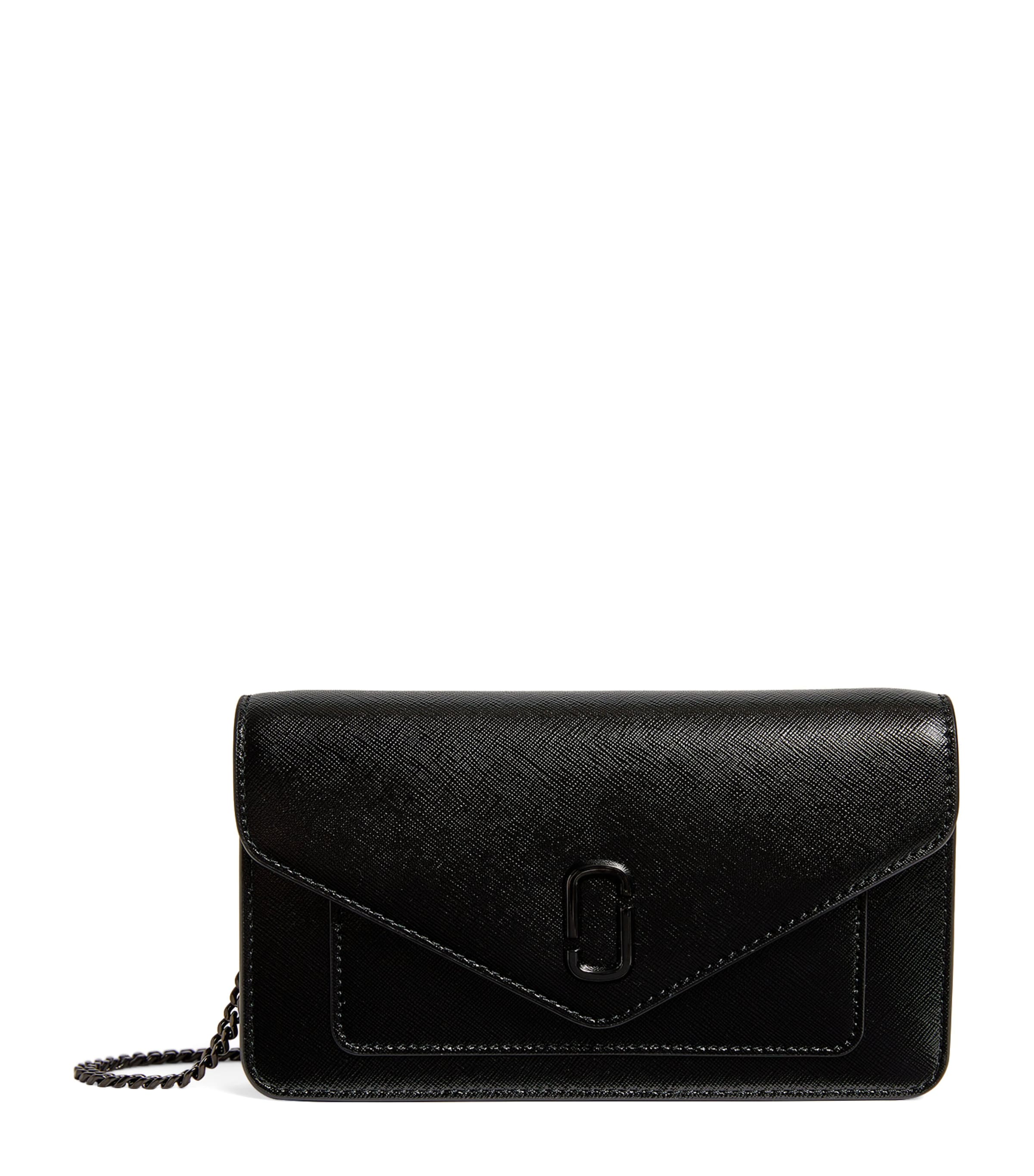 Shop Marc Jacobs The  The Envelope Chain Wallet In Black