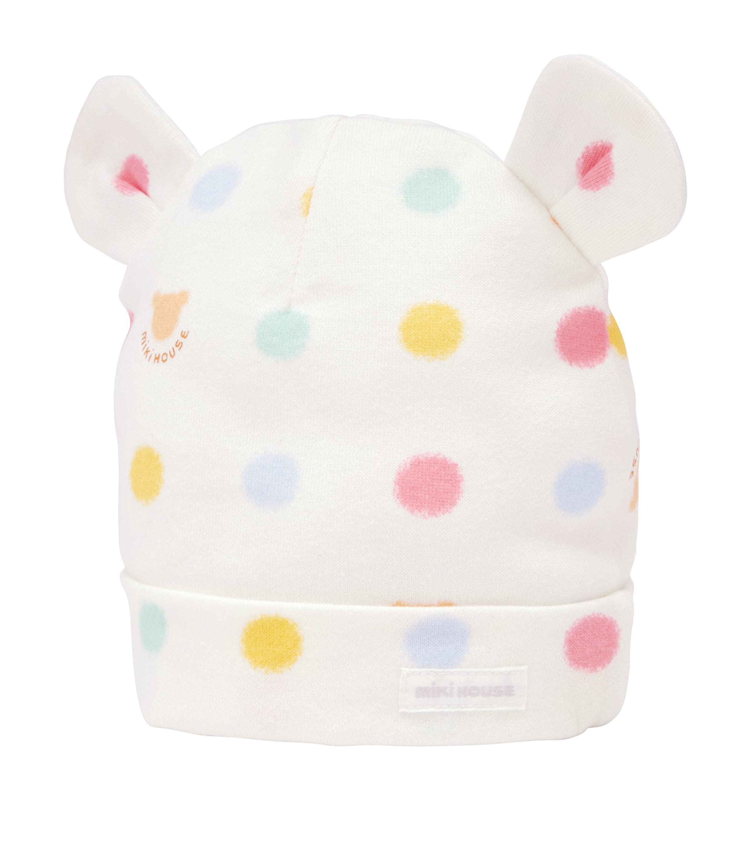Miki House Ear-detail Hat In Ivory