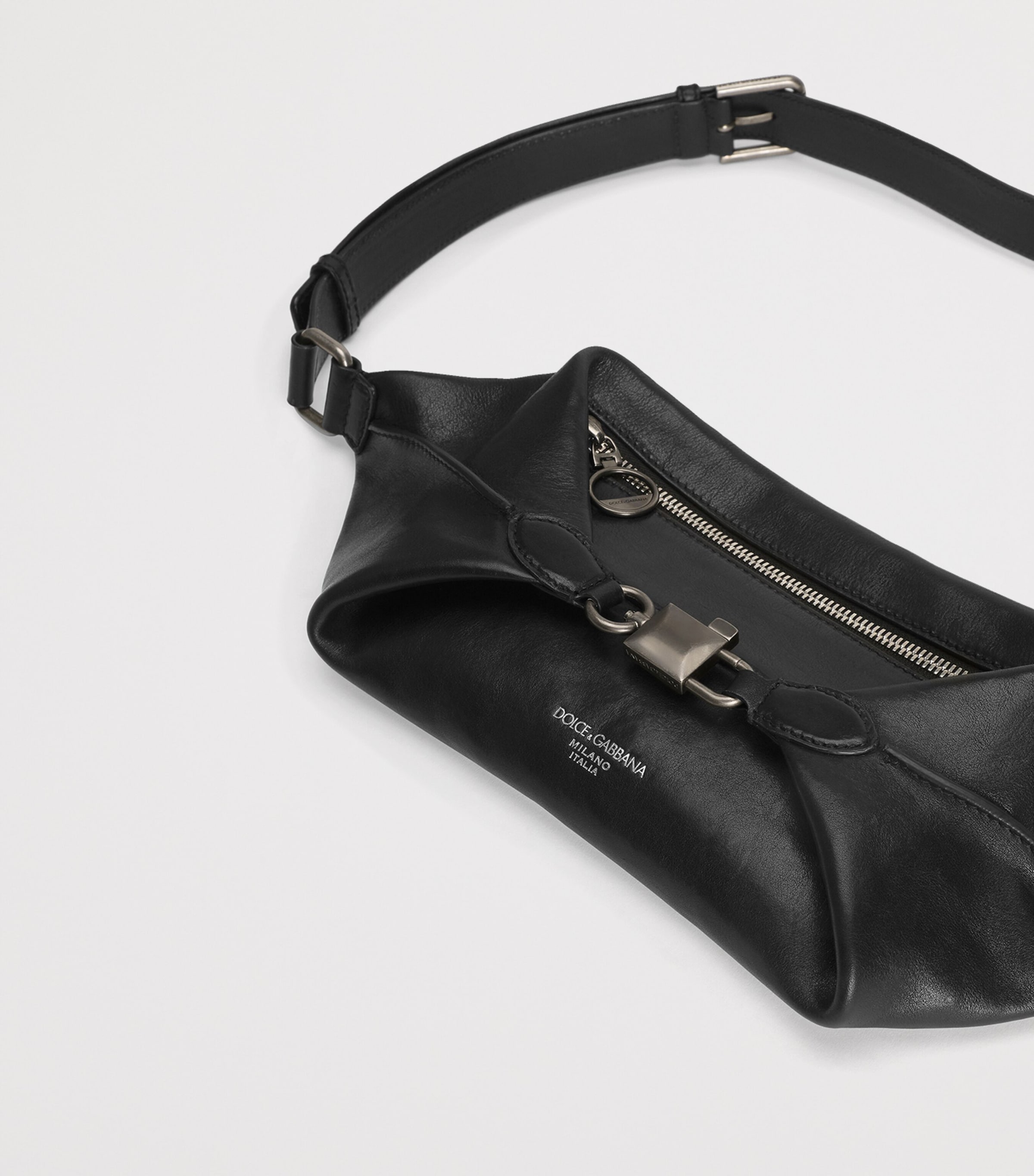 Leather Logo Belt Bag 80999-BLACK Image 6
