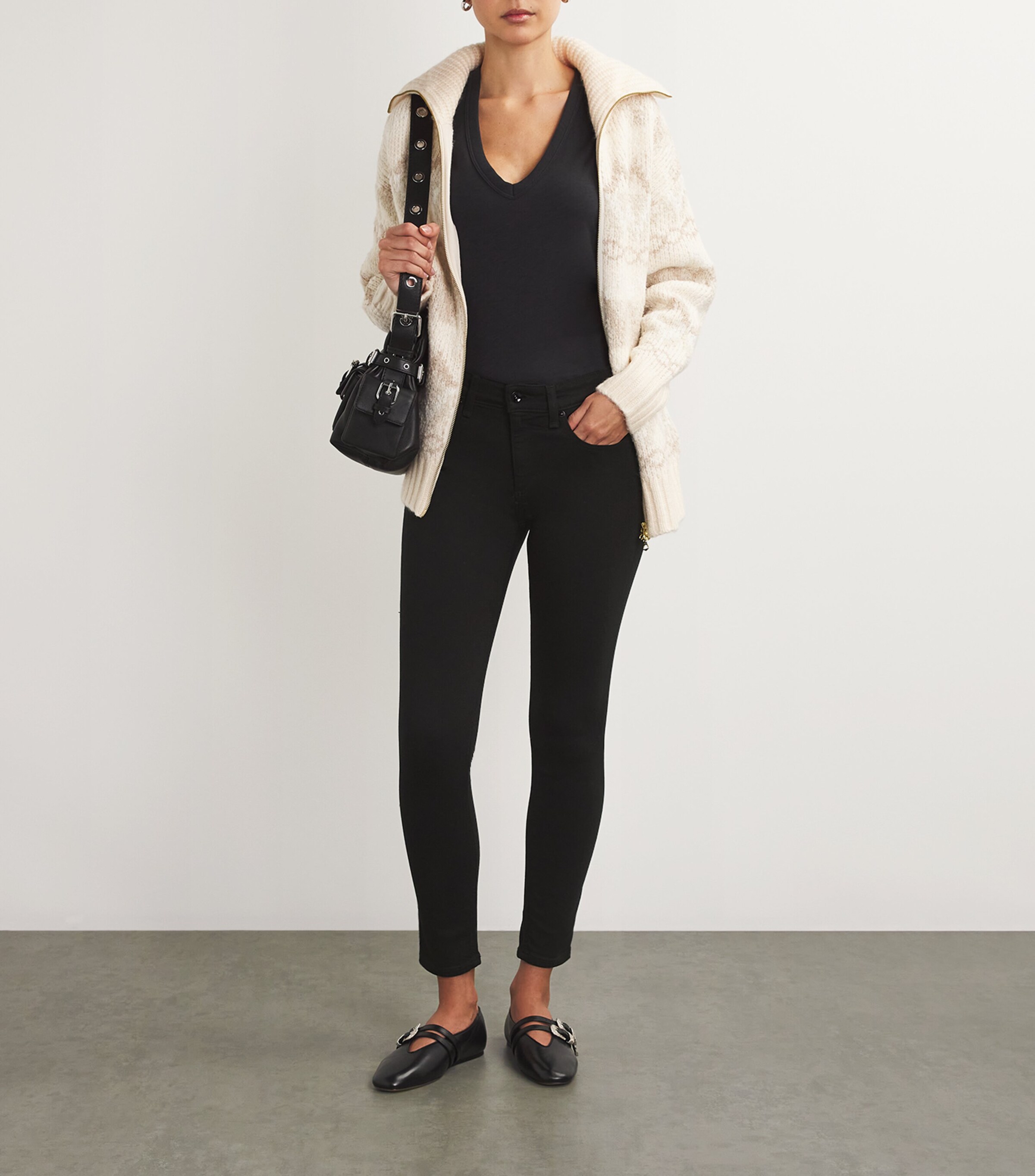 Cate Mid-Rise Skinny Jeans BLACK Image 4